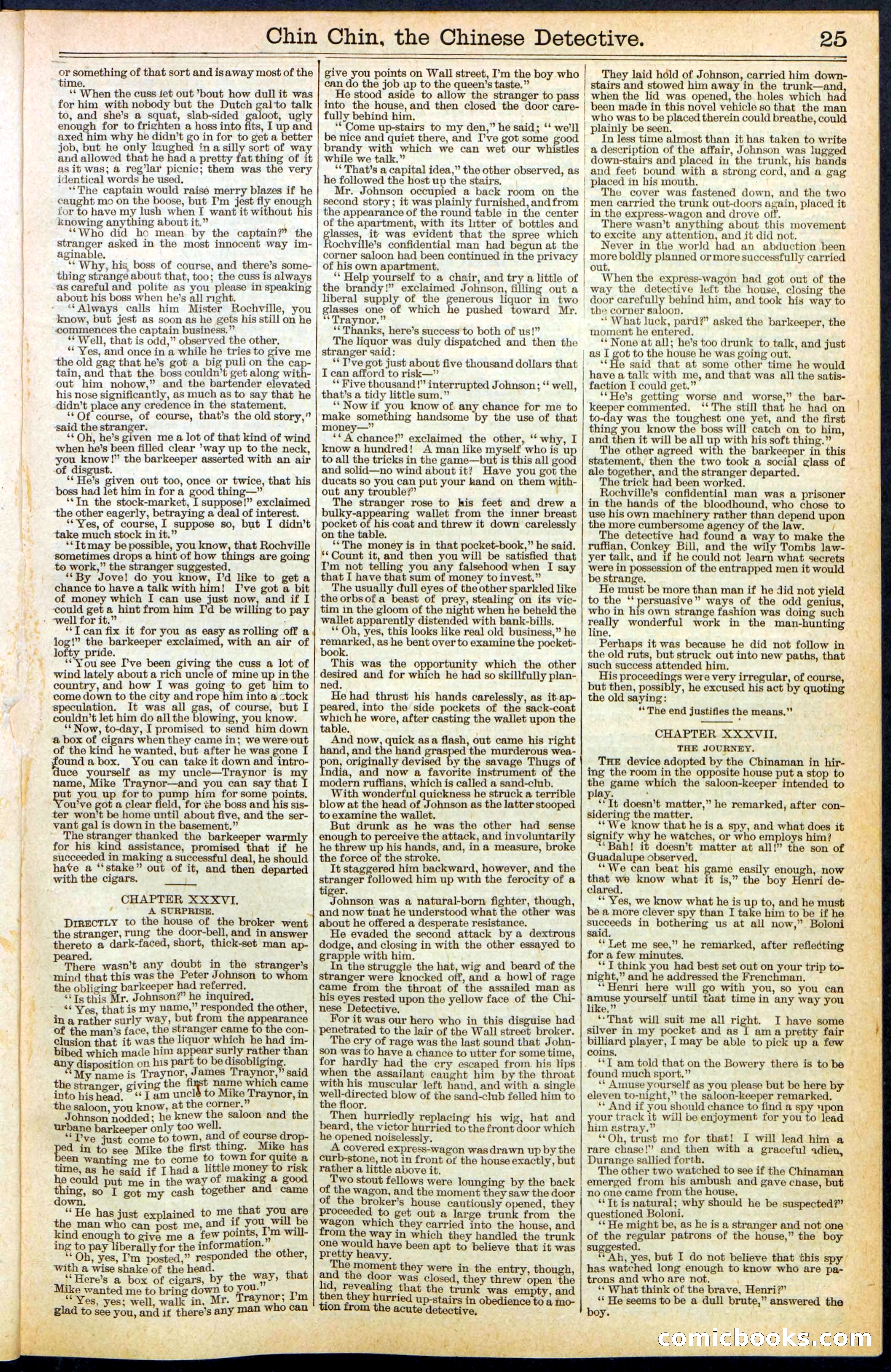 Beadle's New York Dime Library, No. 475 — page 25 of 32