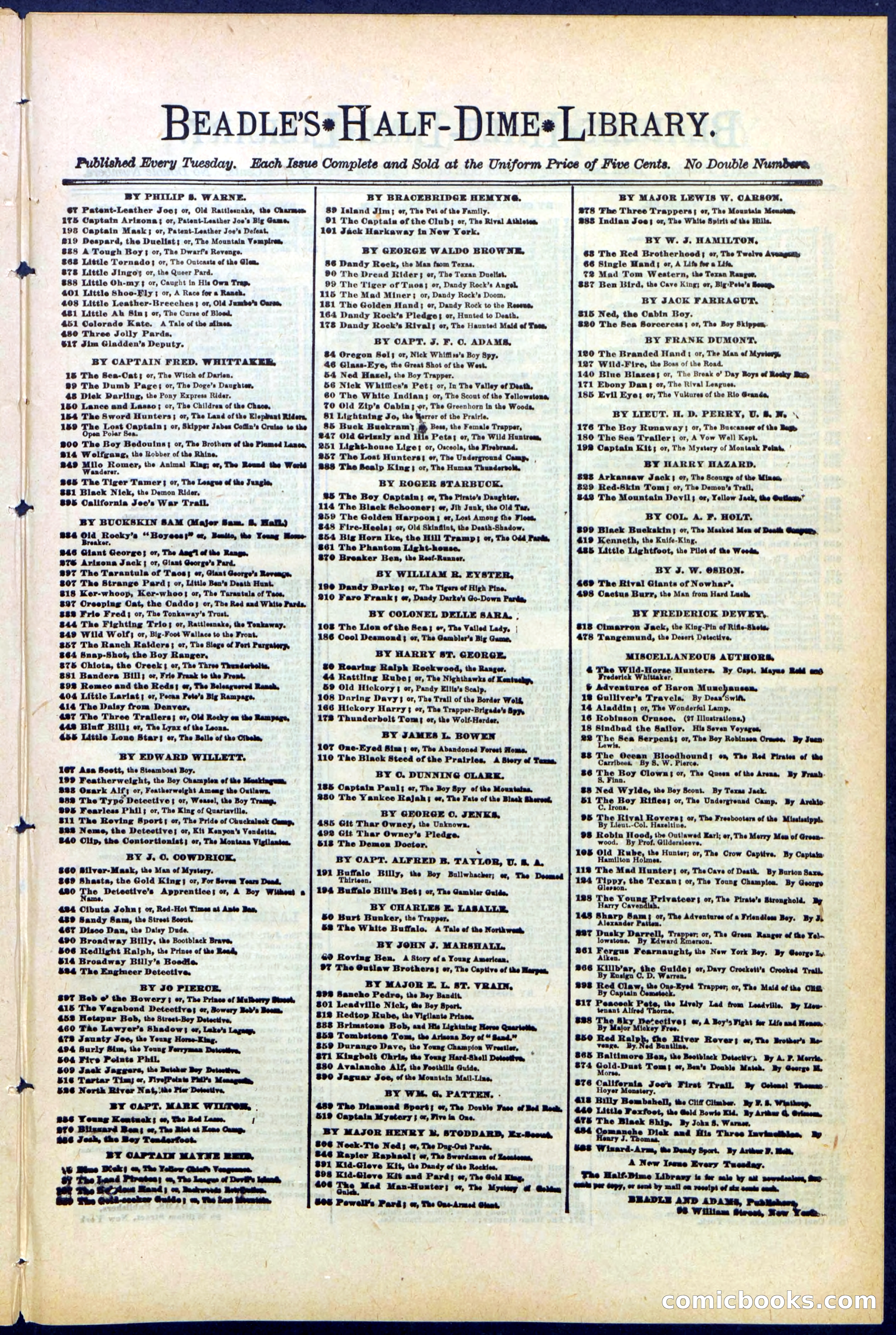 Beadle's New York Dime Library No. 476 — page 29 of 32