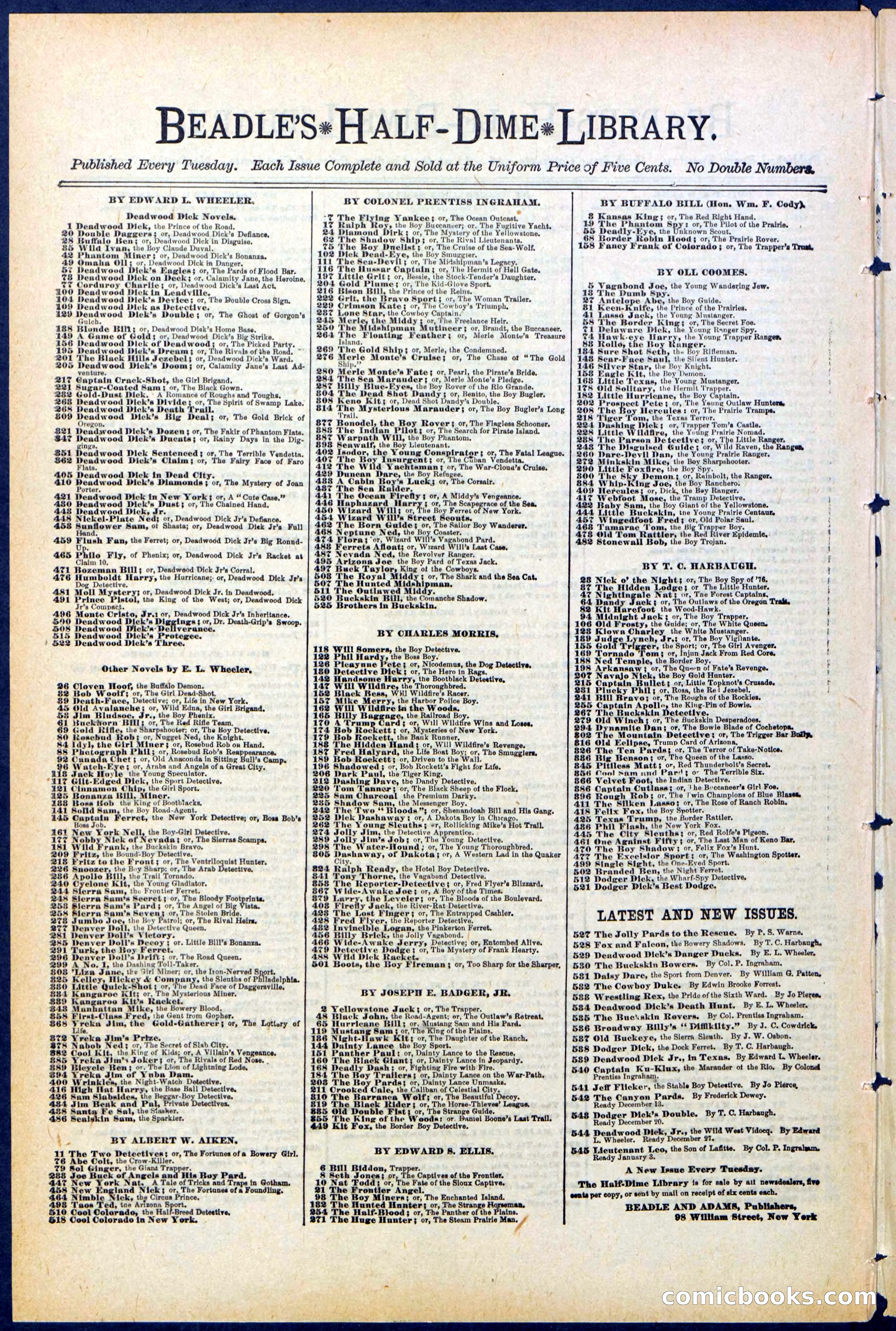 Beadle's New York Dime Library No. 476 — page 30 of 32