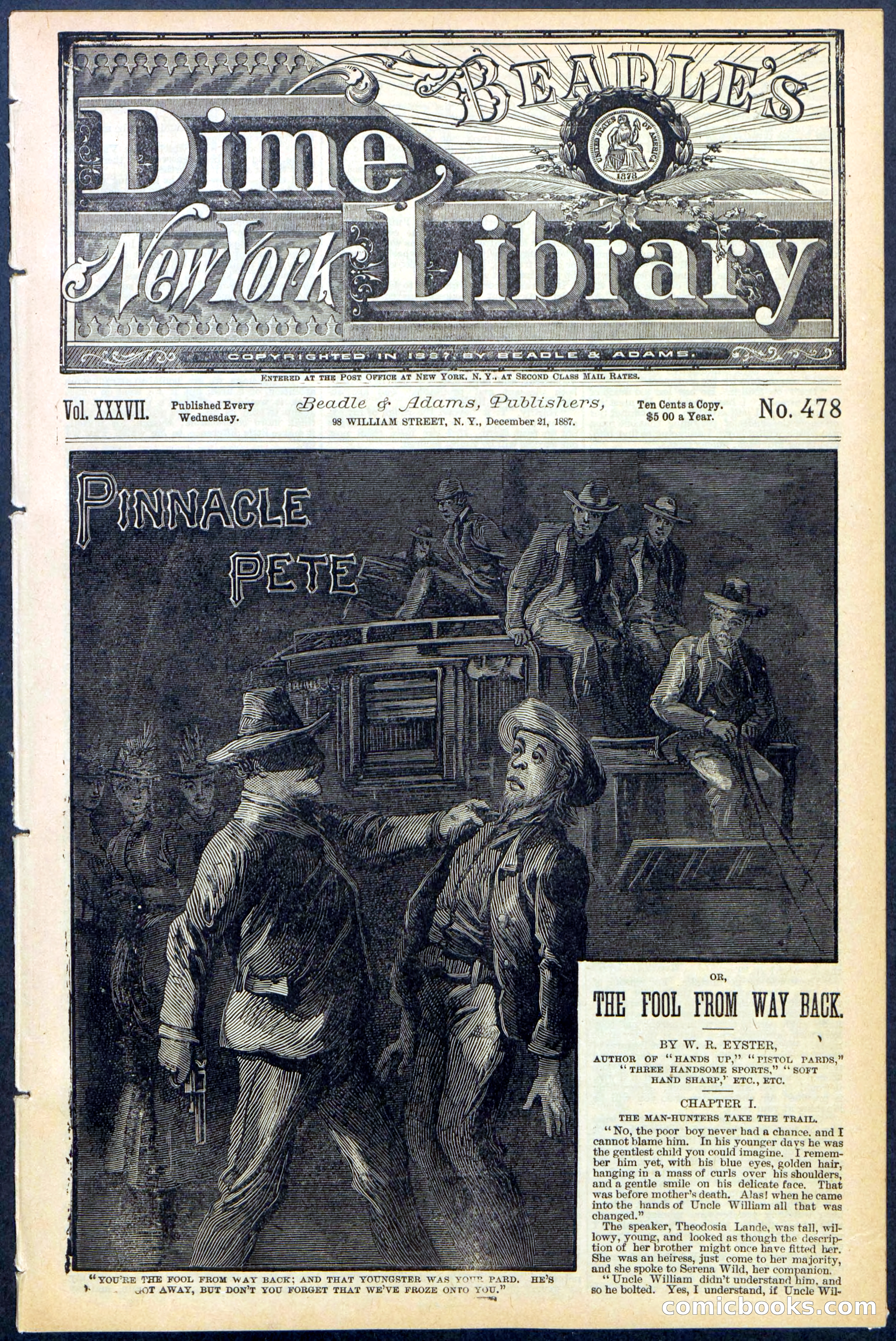Beadle's New York Dime Library, No. 478 — page 1 of 32