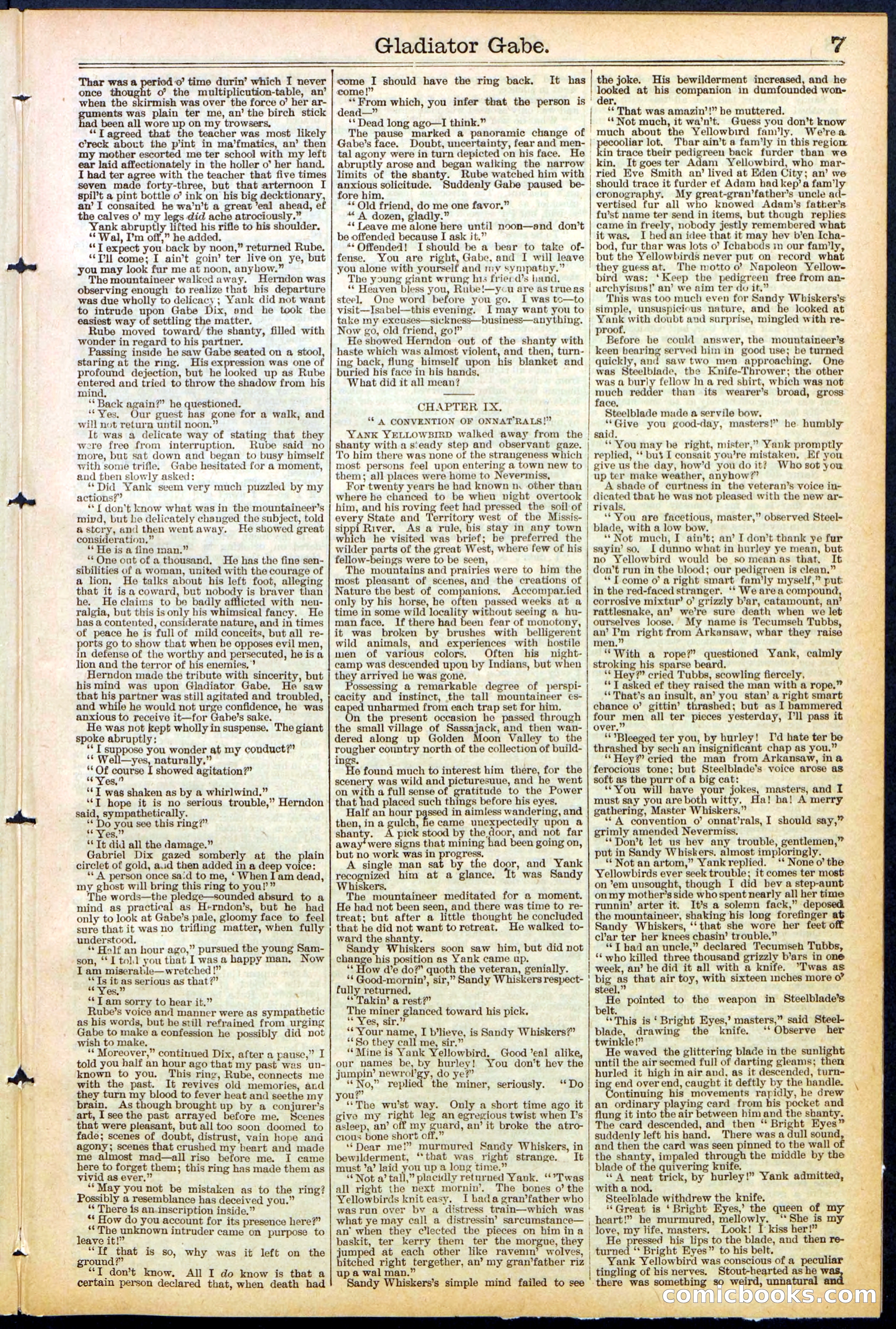 Beadle's New York Dime Library No. 479 — page 7 of 32