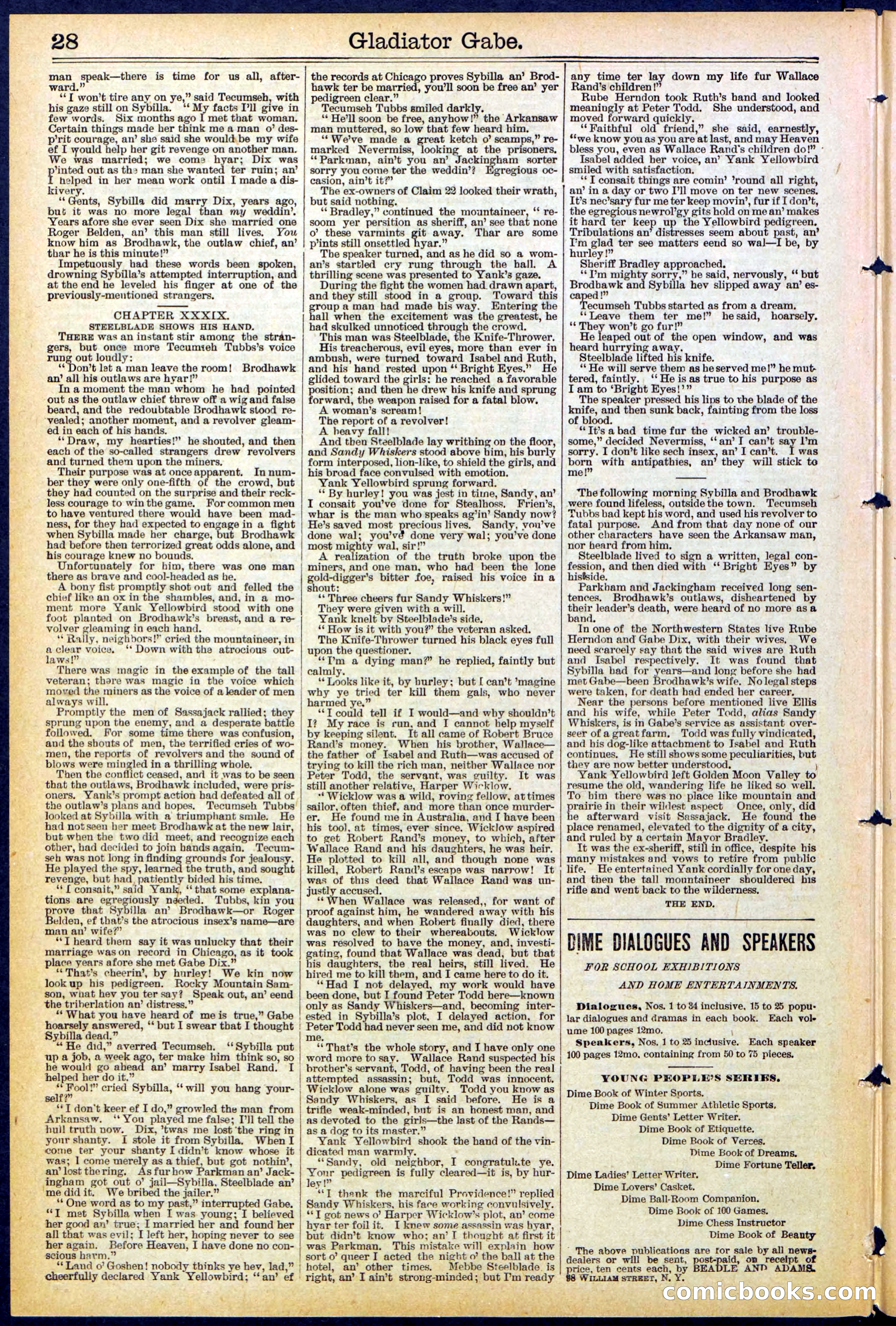 Beadle's New York Dime Library No. 479 — page 28 of 32