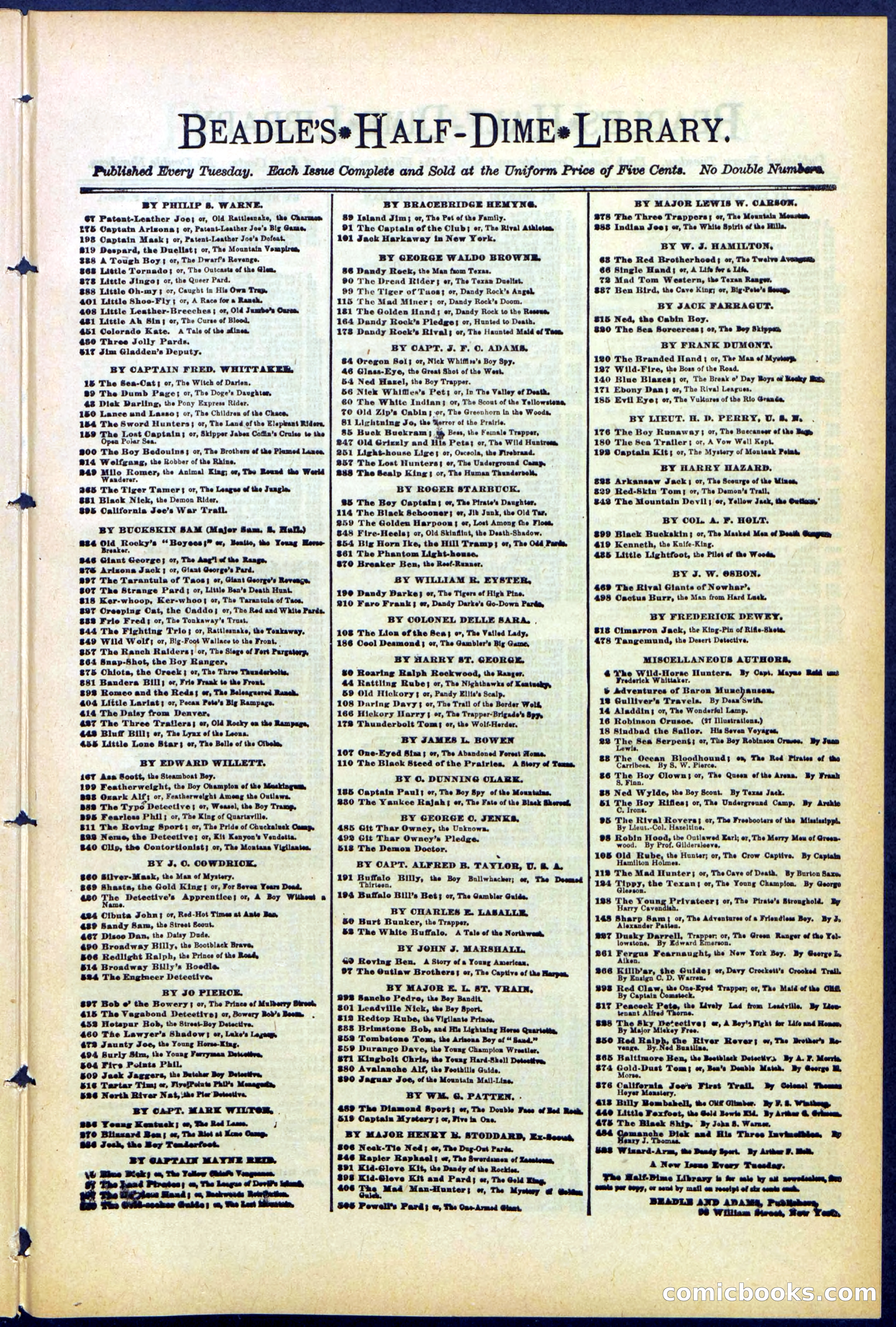 Beadle's New York Dime Library No. 479 — page 29 of 32