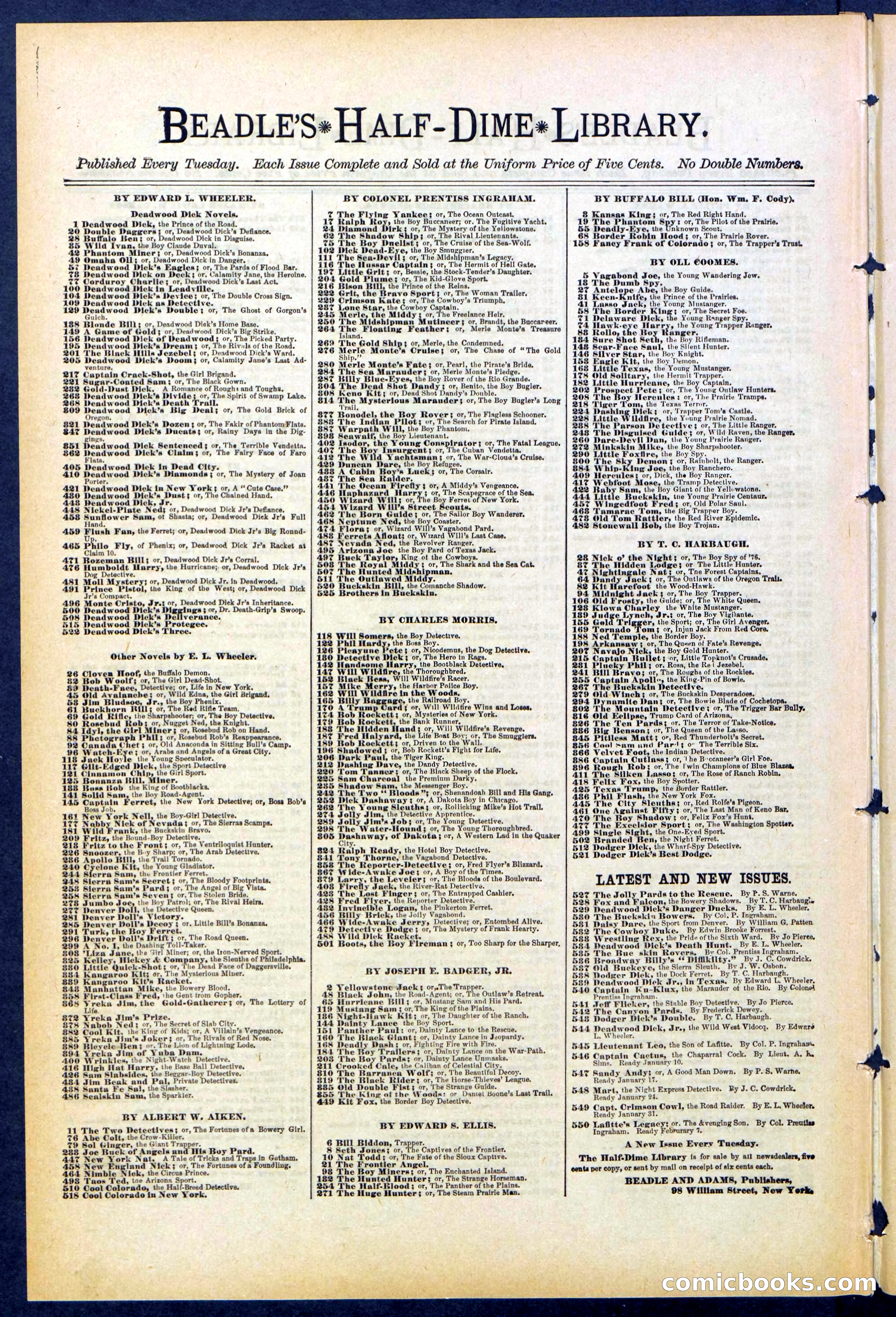 Beadle's New York Dime Library No. 479 — page 30 of 32