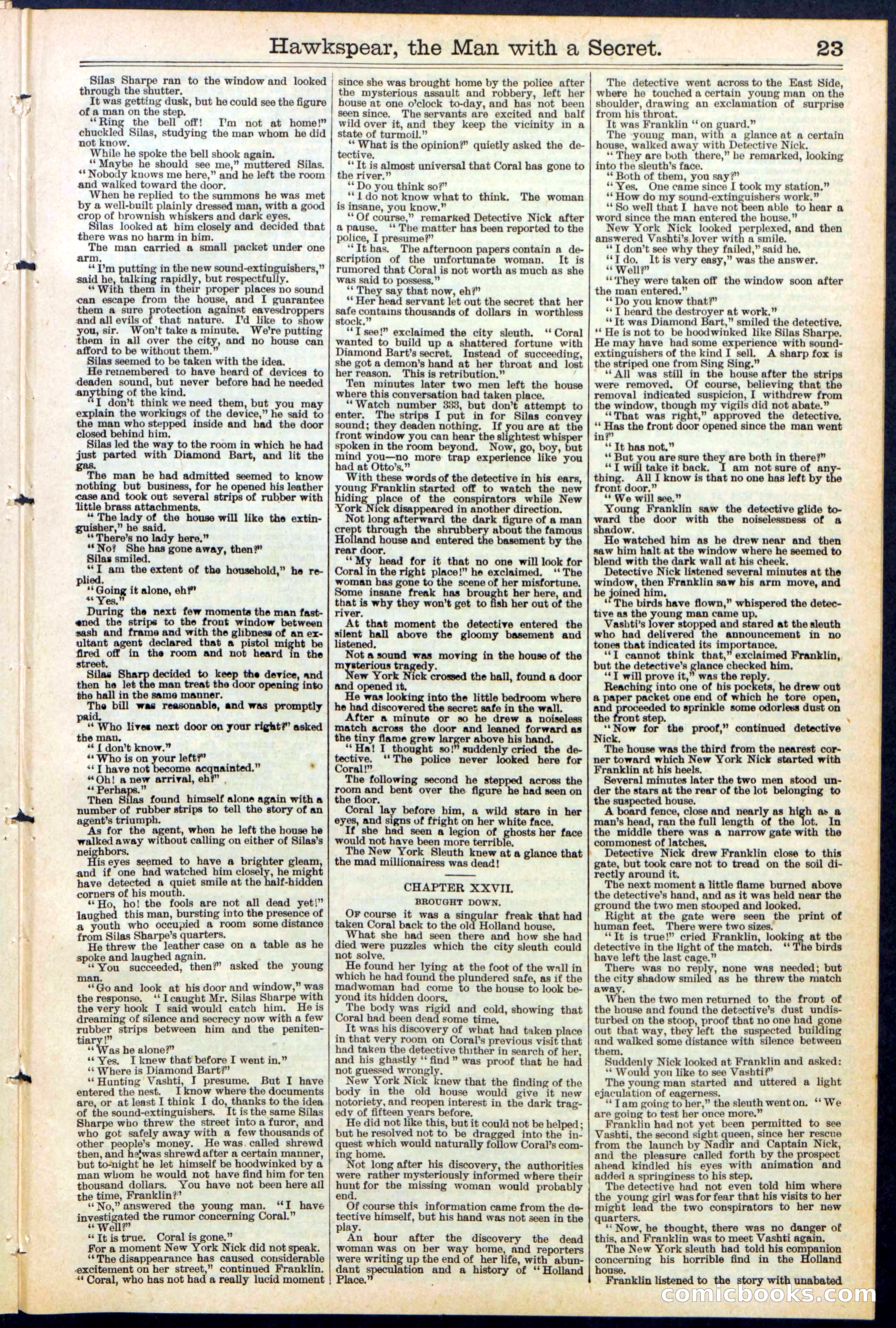 Beadle's New York Dime Library No. 480 — page 23 of 32