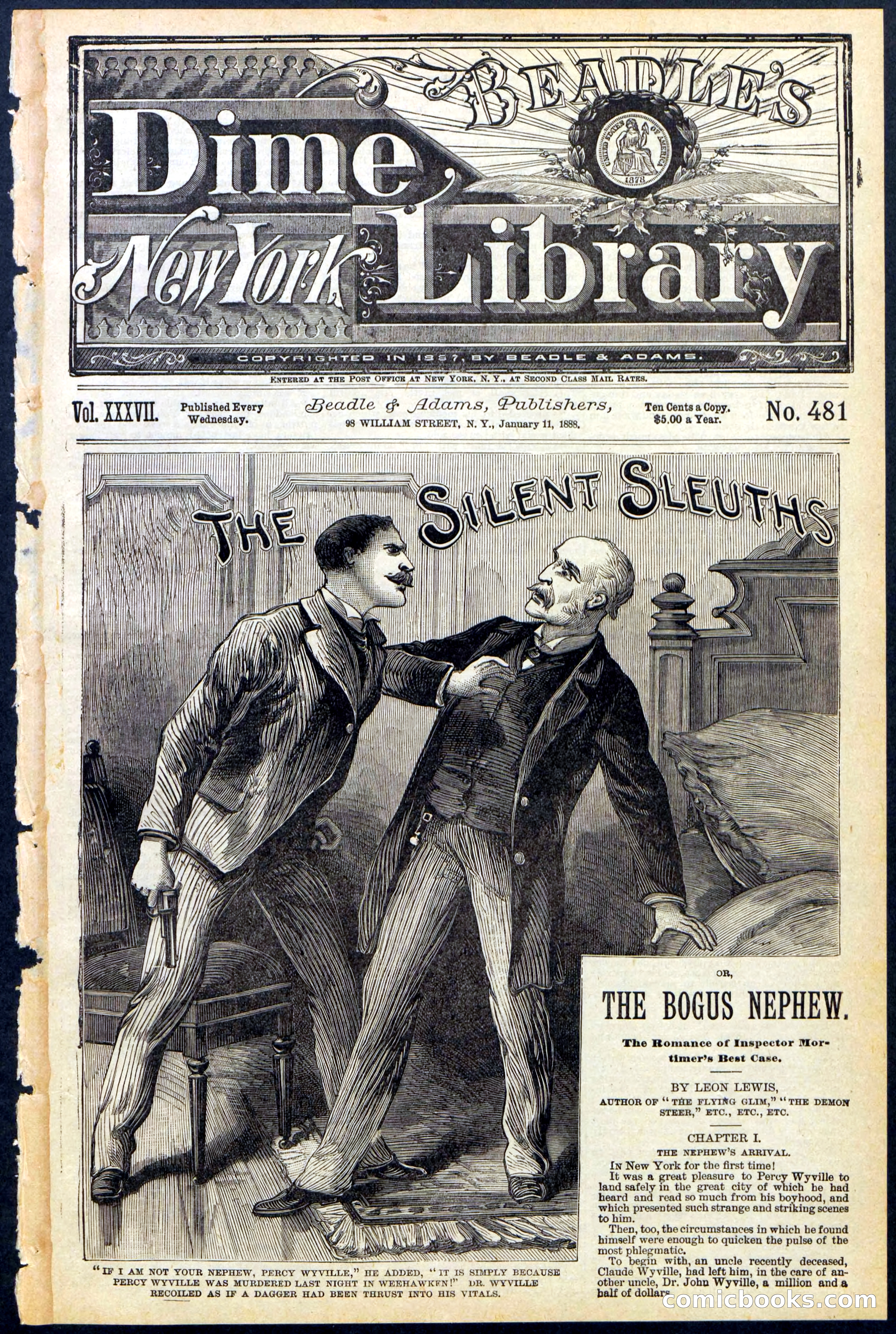 Beadle's Dime Library No. 481 — page 1 of 32