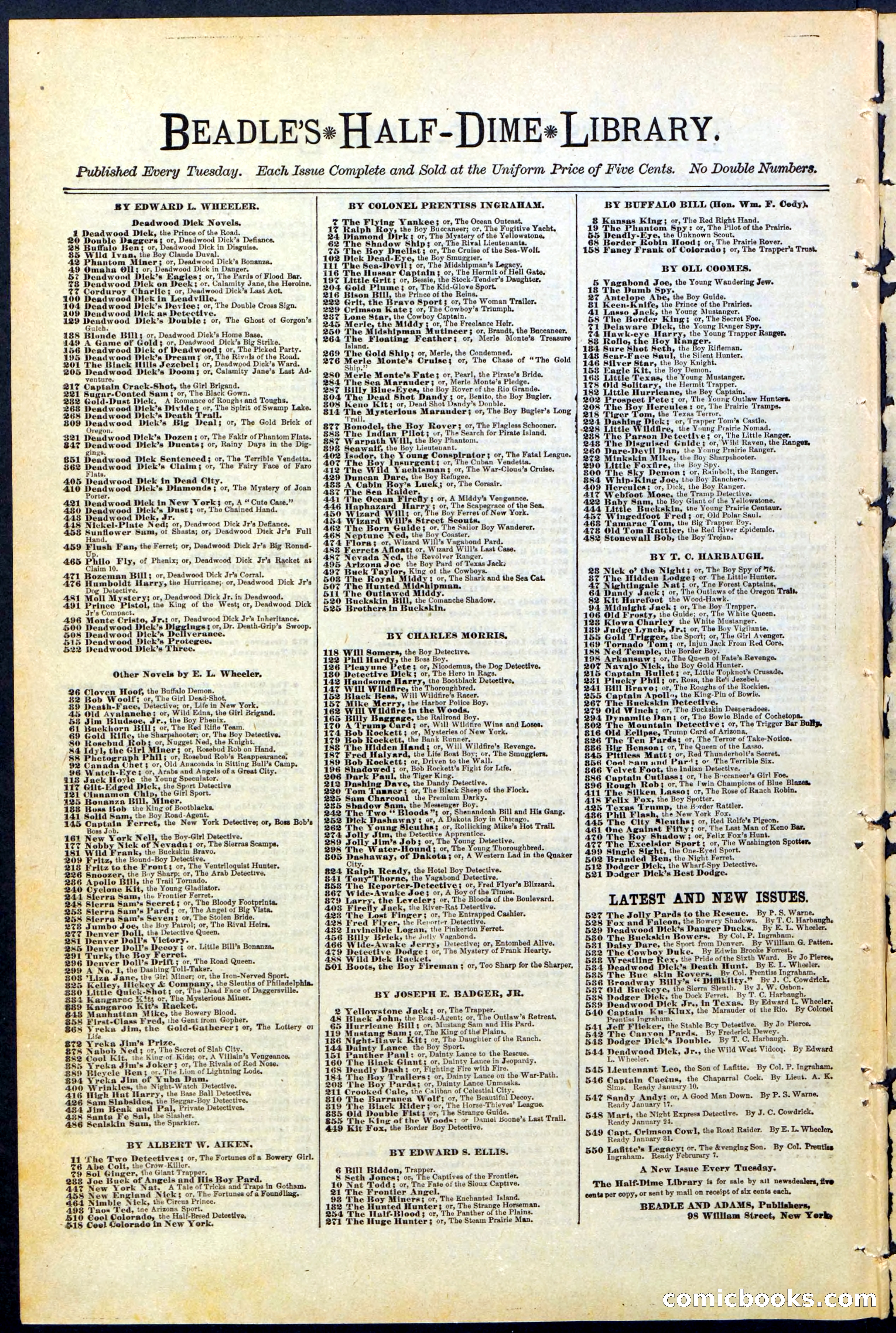 Beadle's Dime Library No. 481 — page 30 of 32