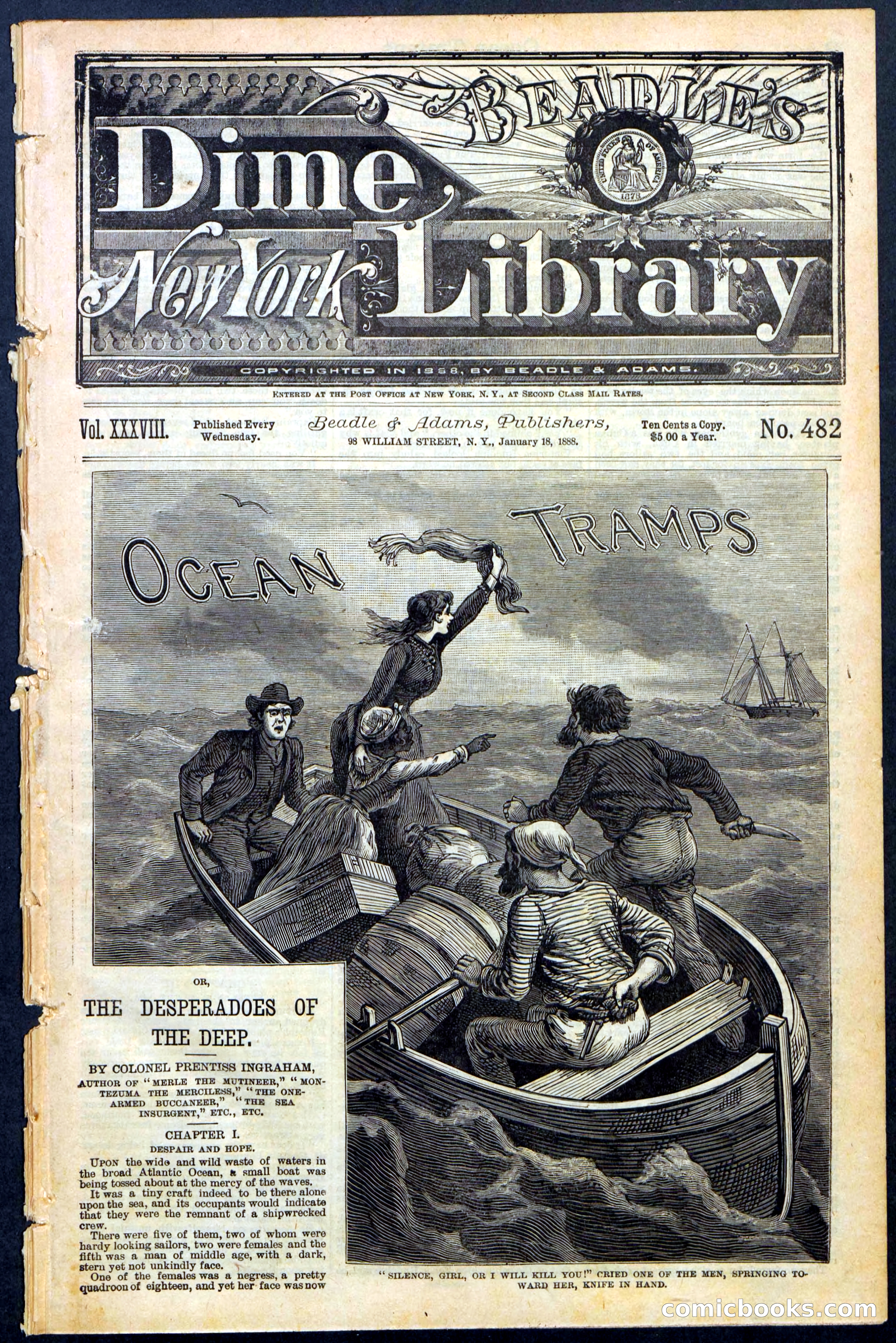 Beadle's New York Dime Library No. 482 — page 1 of 32