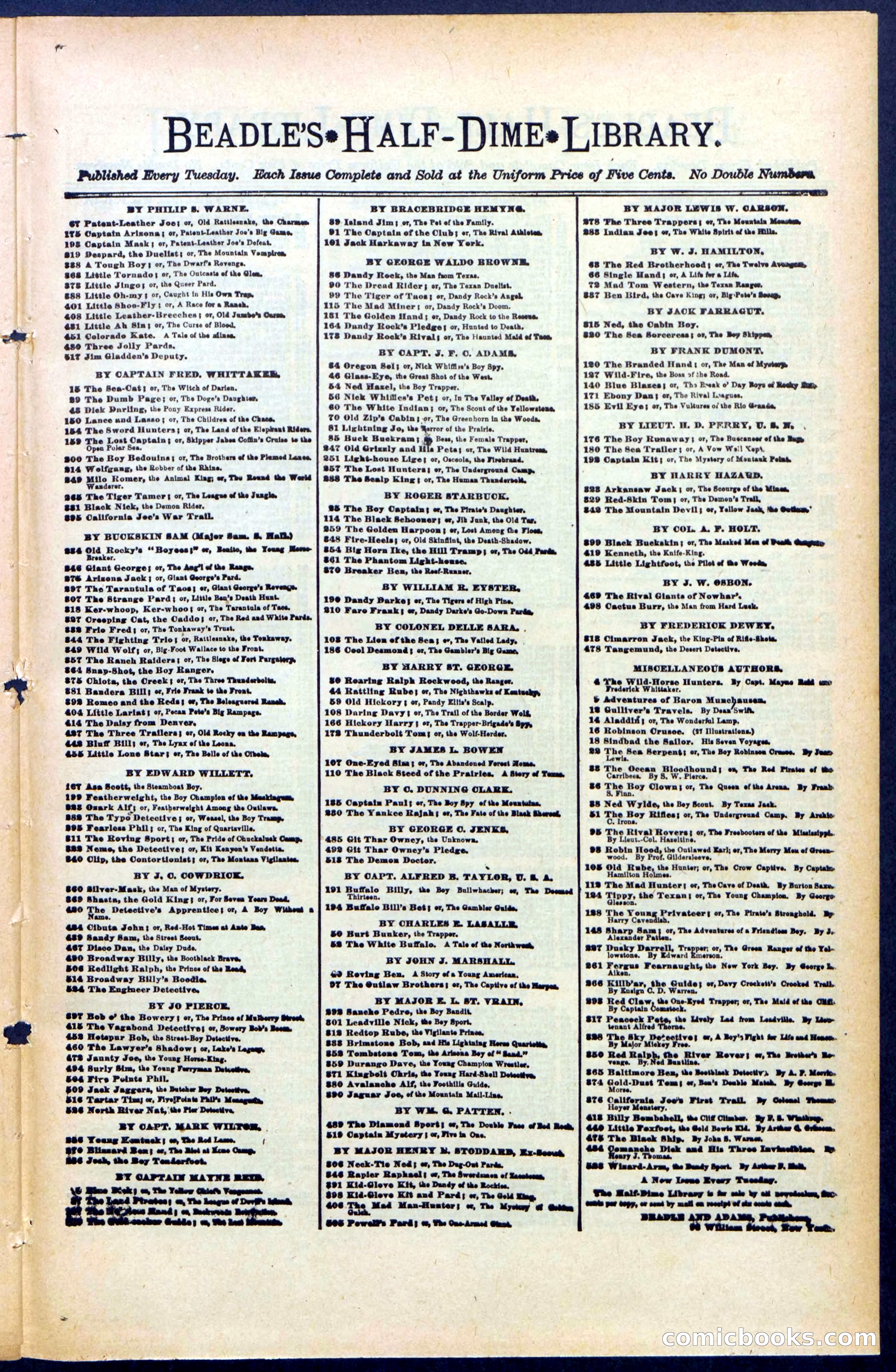 Beadle's New York Dime Library No. 482 — page 29 of 32