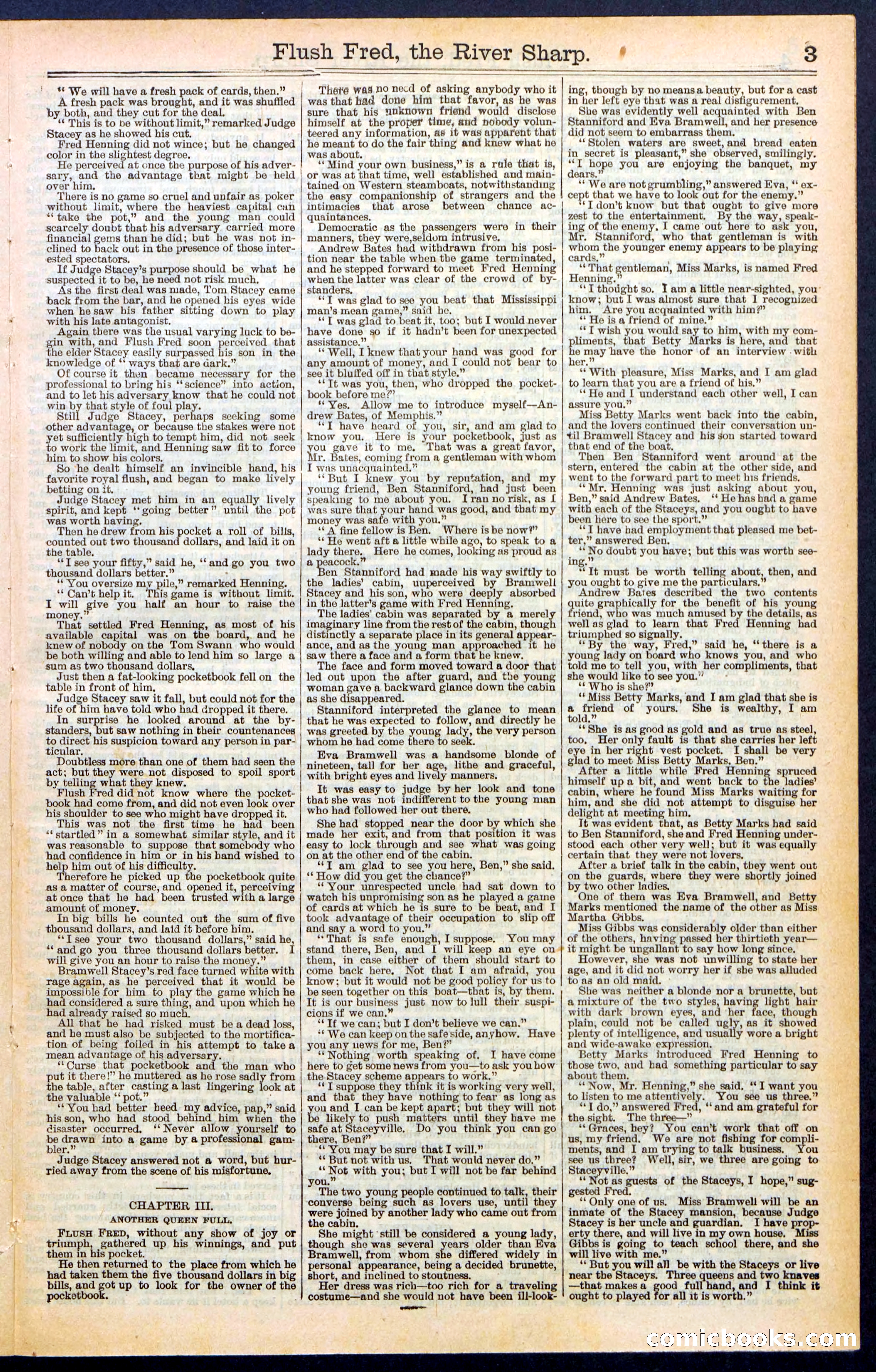 Beadle's New York Dime Library No. 483 — page 3 of 32