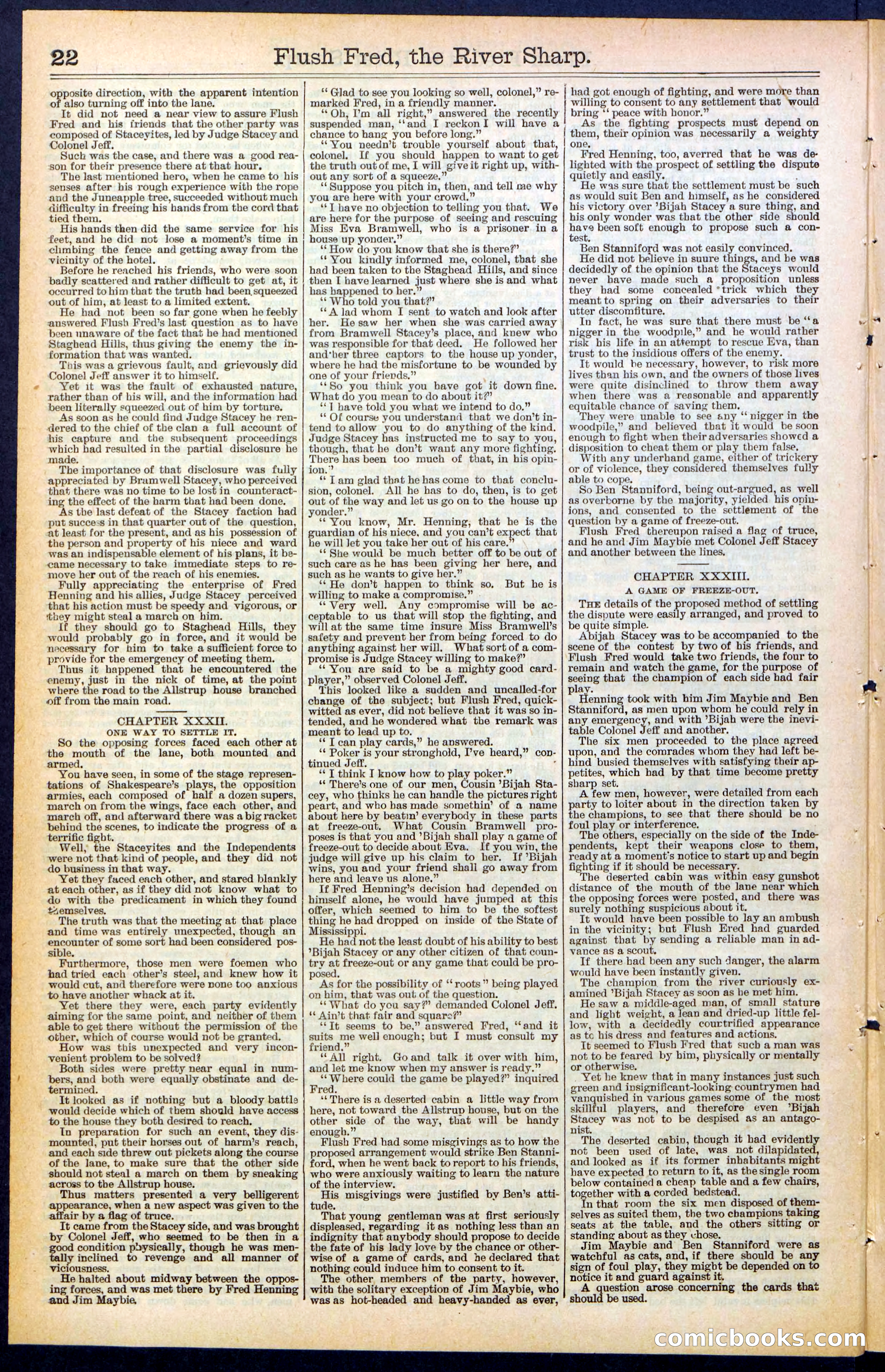 Beadle's New York Dime Library No. 483 — page 22 of 32