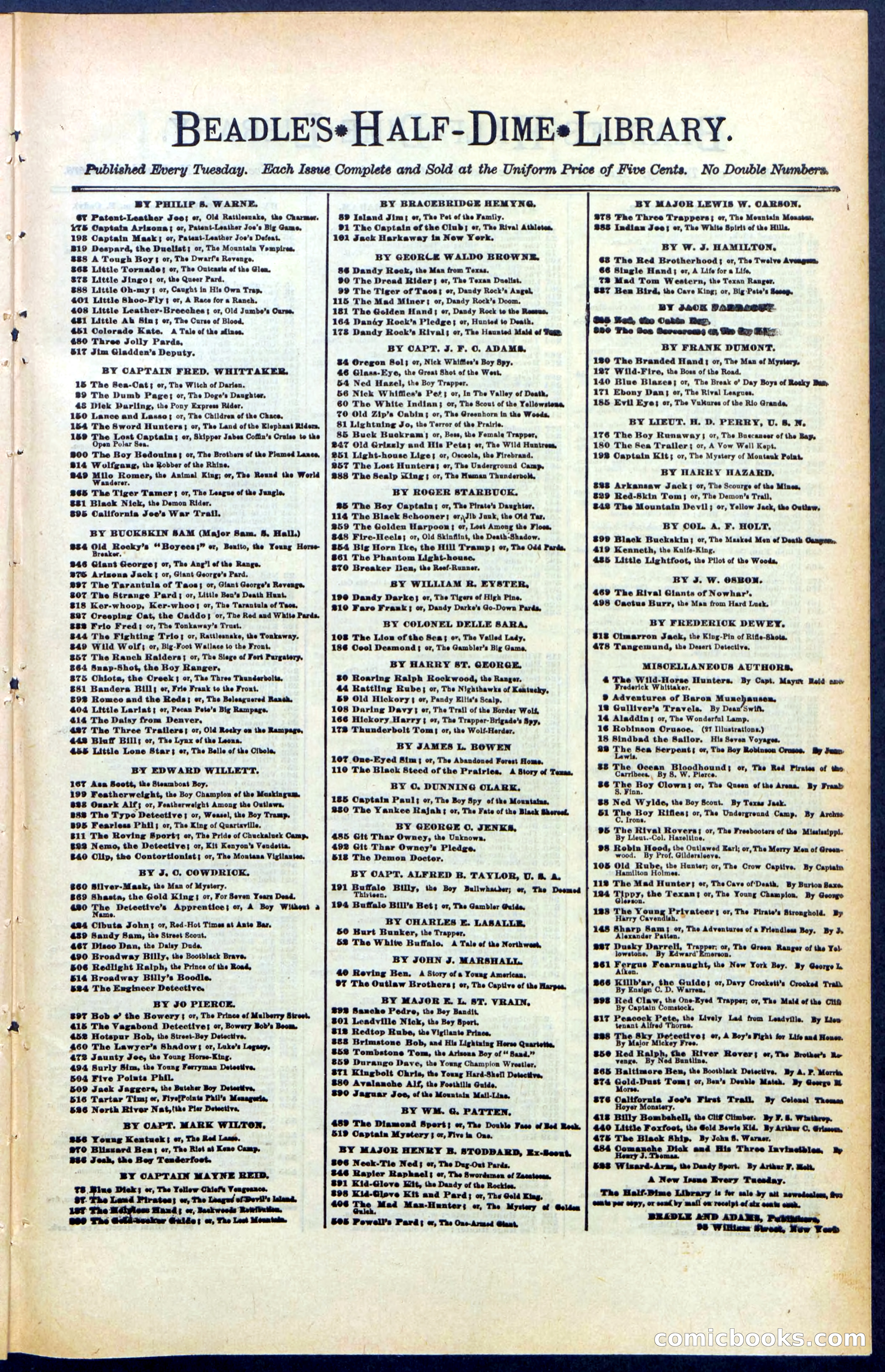 Beadle's New York Dime Library No. 483 — page 29 of 32