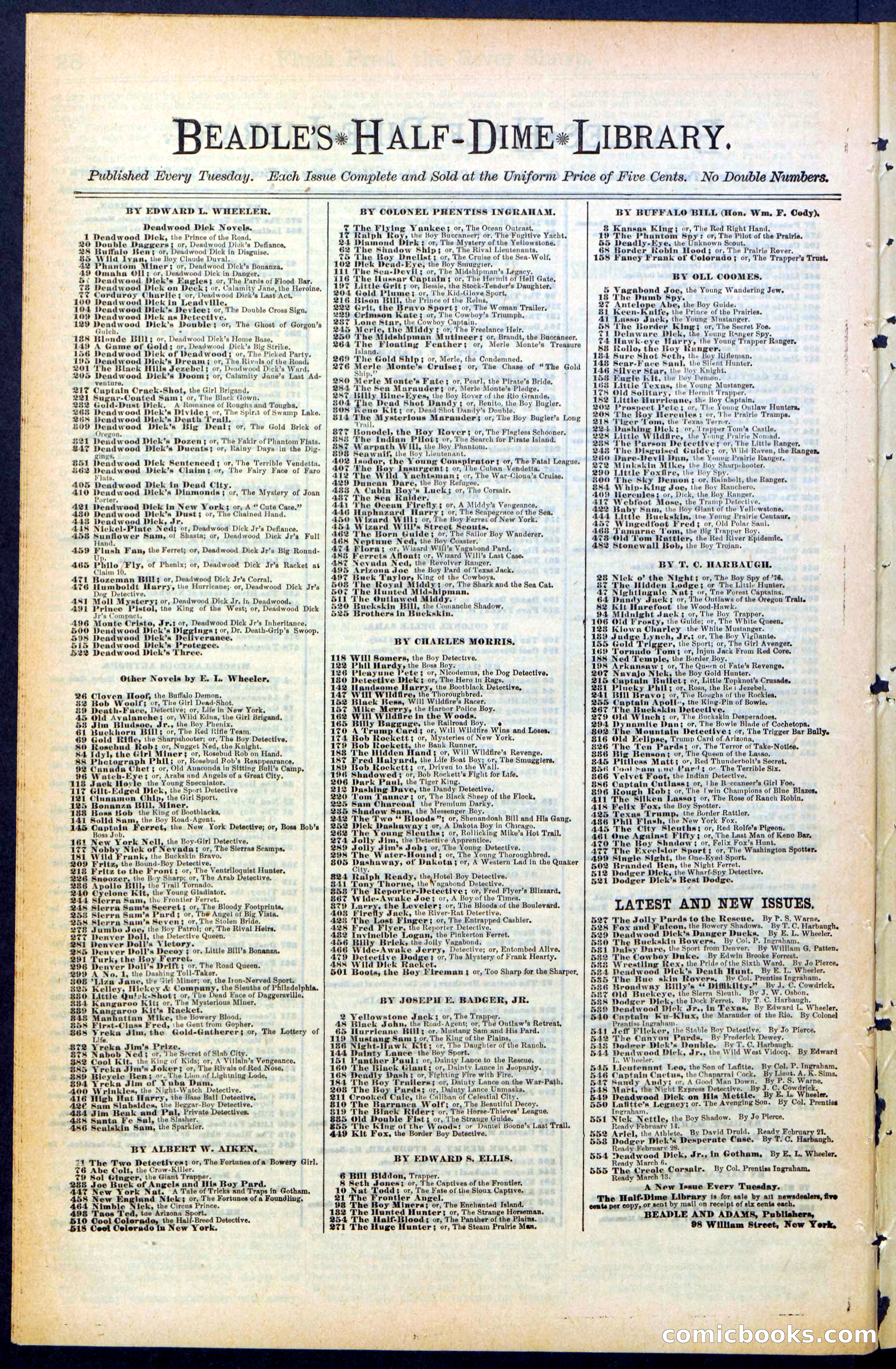 Beadle's New York Dime Library No. 483 — page 30 of 32