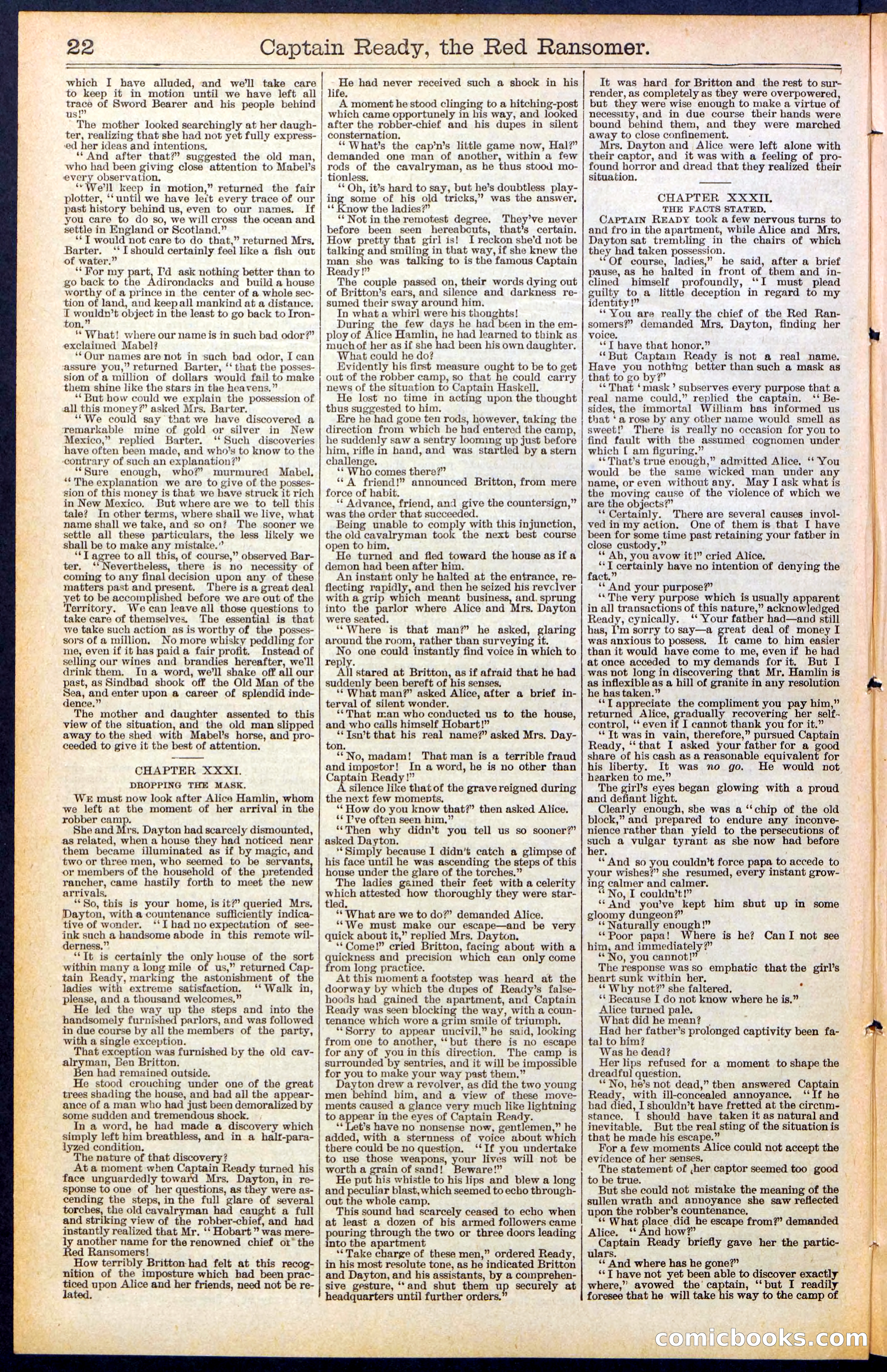 Beadle's New York Dime Library, No. 484 — page 22 of 32