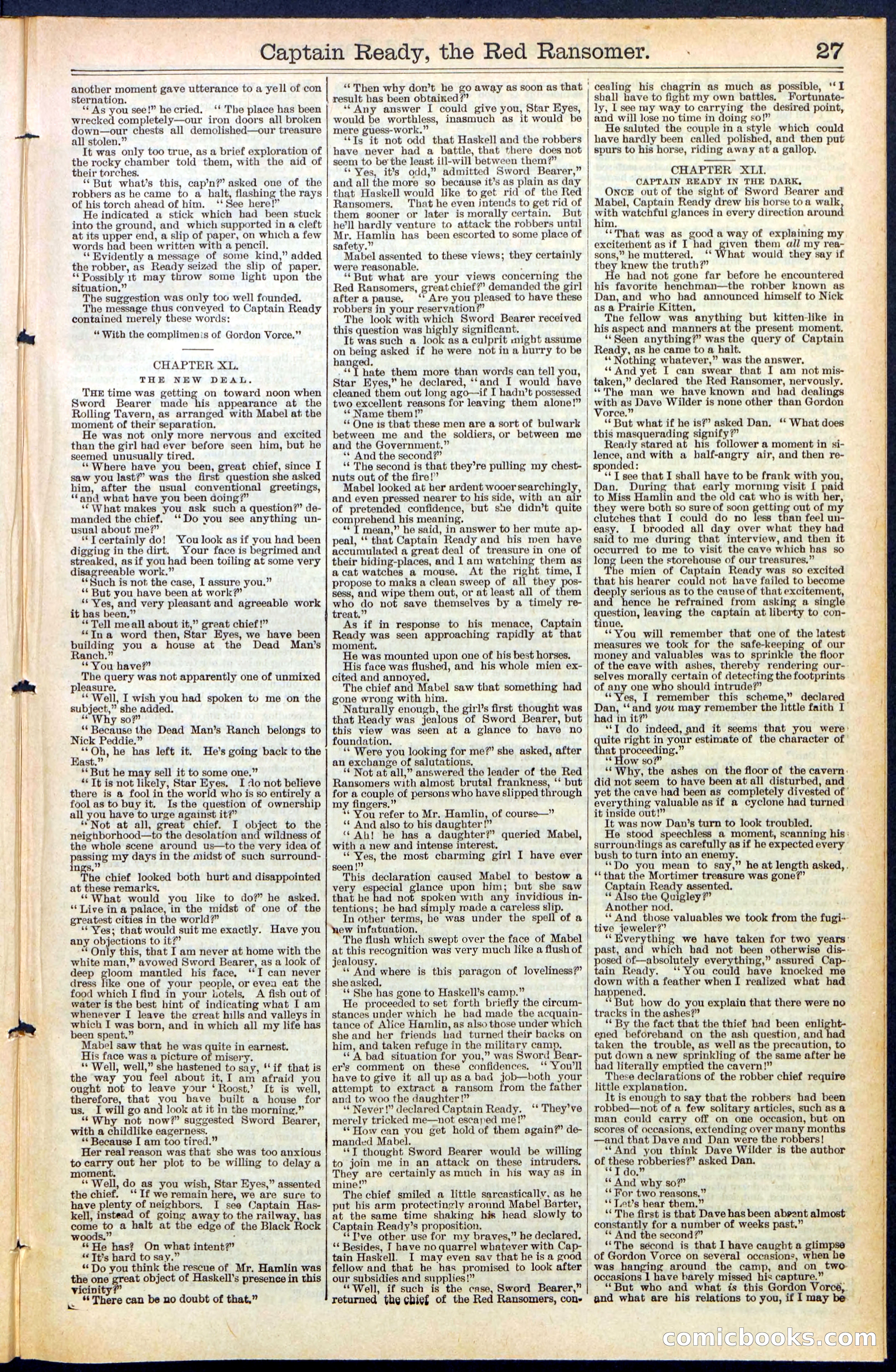 Beadle's New York Dime Library, No. 484 — page 27 of 32