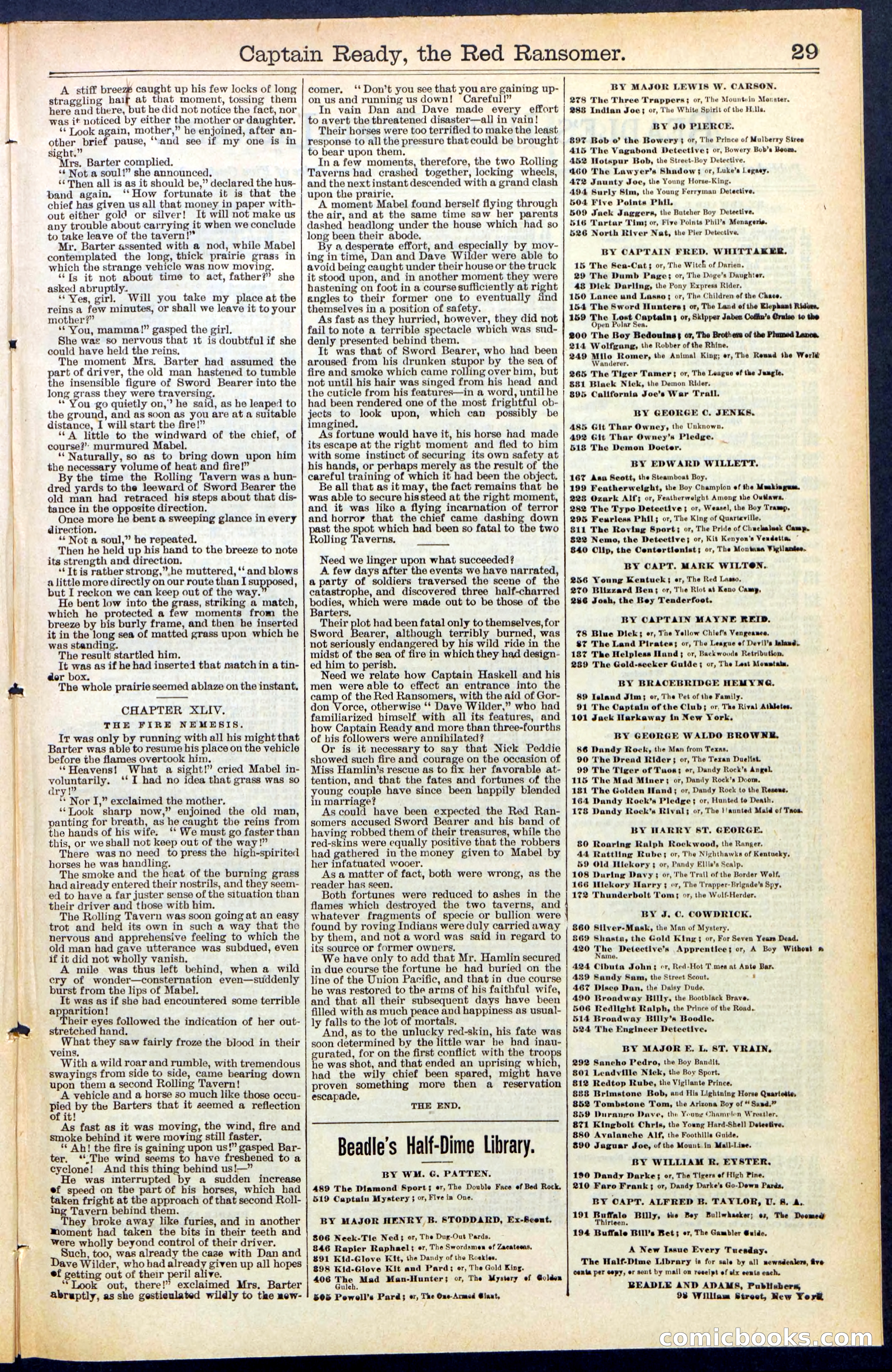 Beadle's New York Dime Library, No. 484 — page 29 of 32