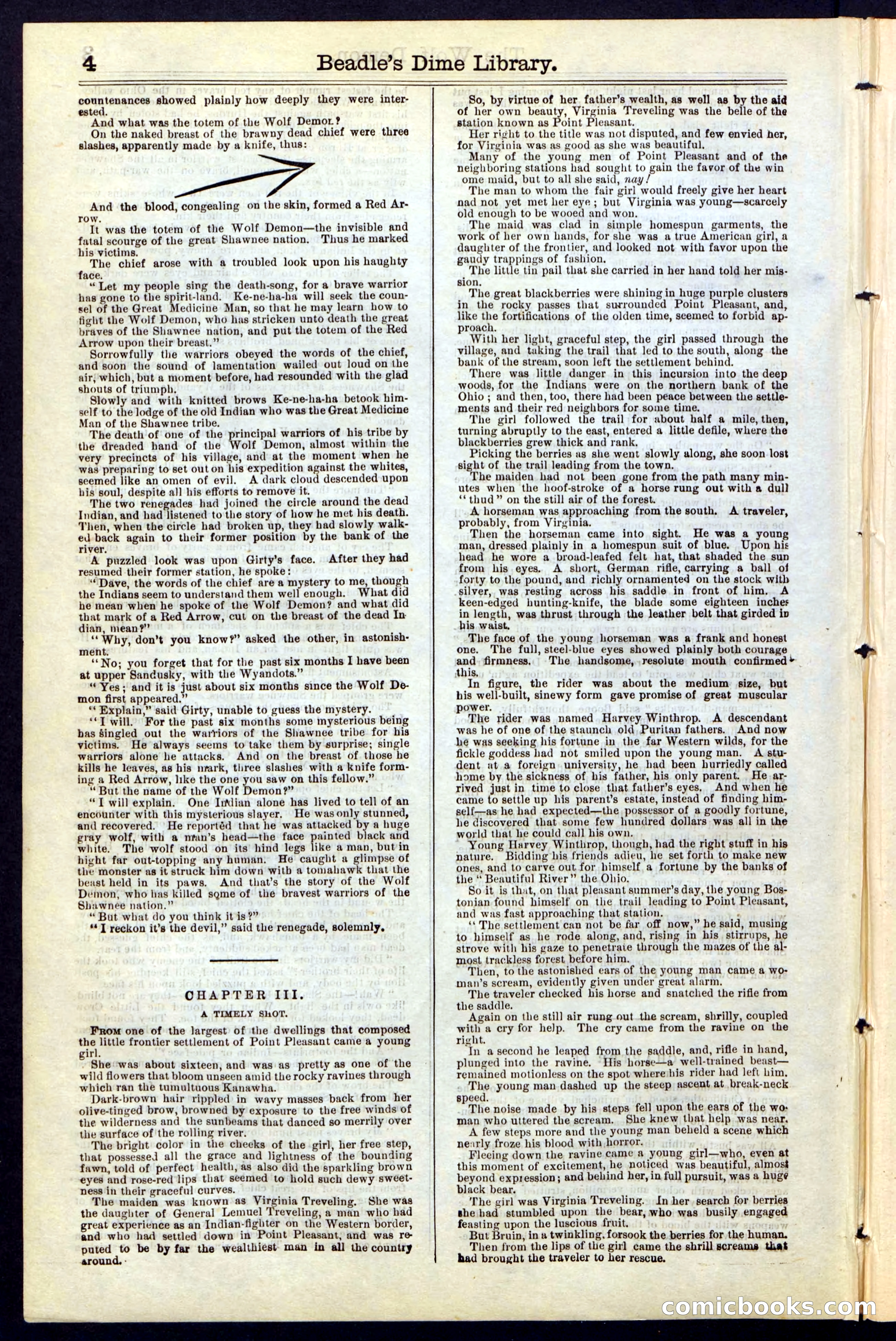 Beadle's New York Dime Library, No. 49 — page 4 of 48