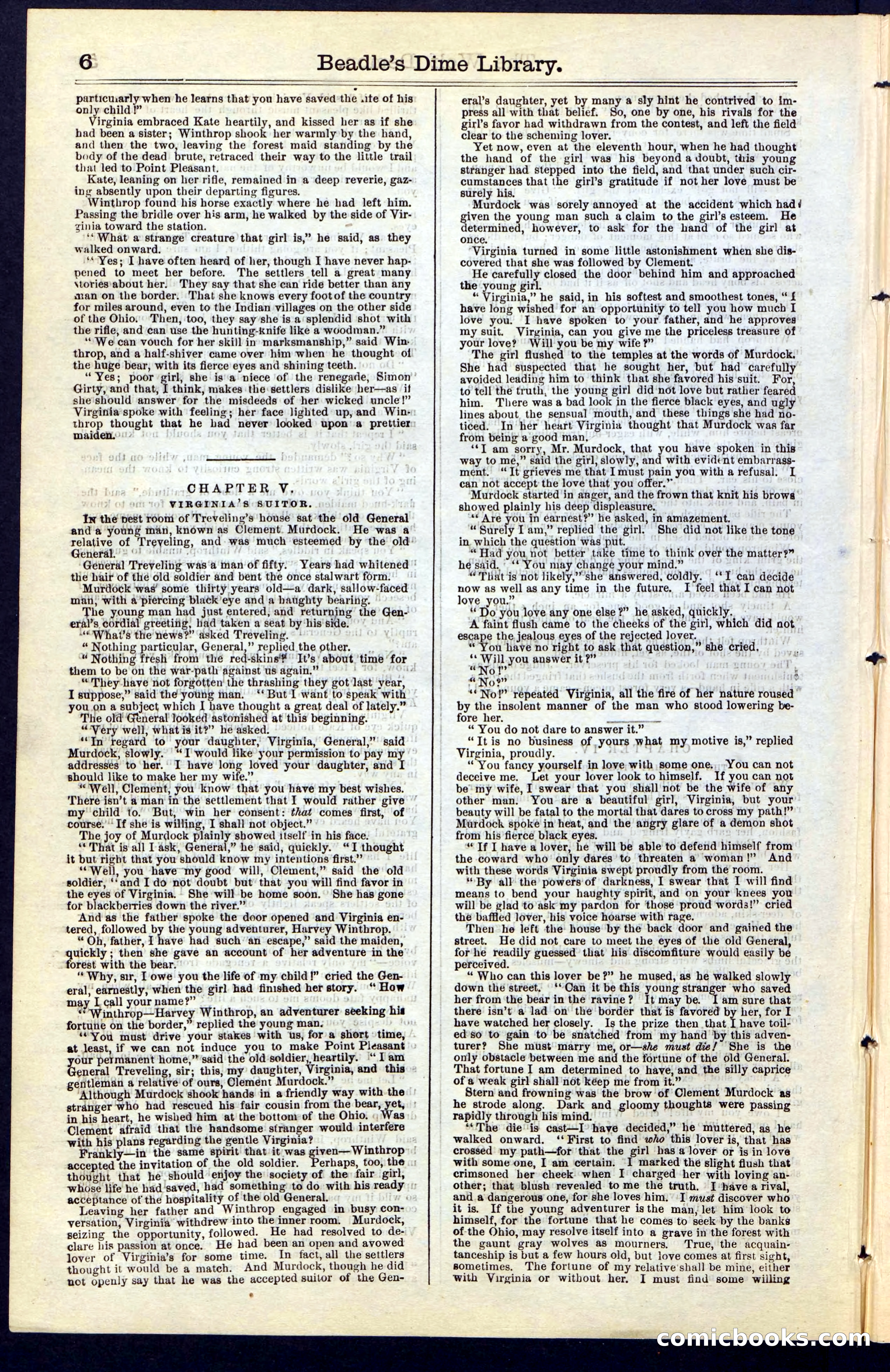 Beadle's New York Dime Library, No. 49 — page 6 of 48