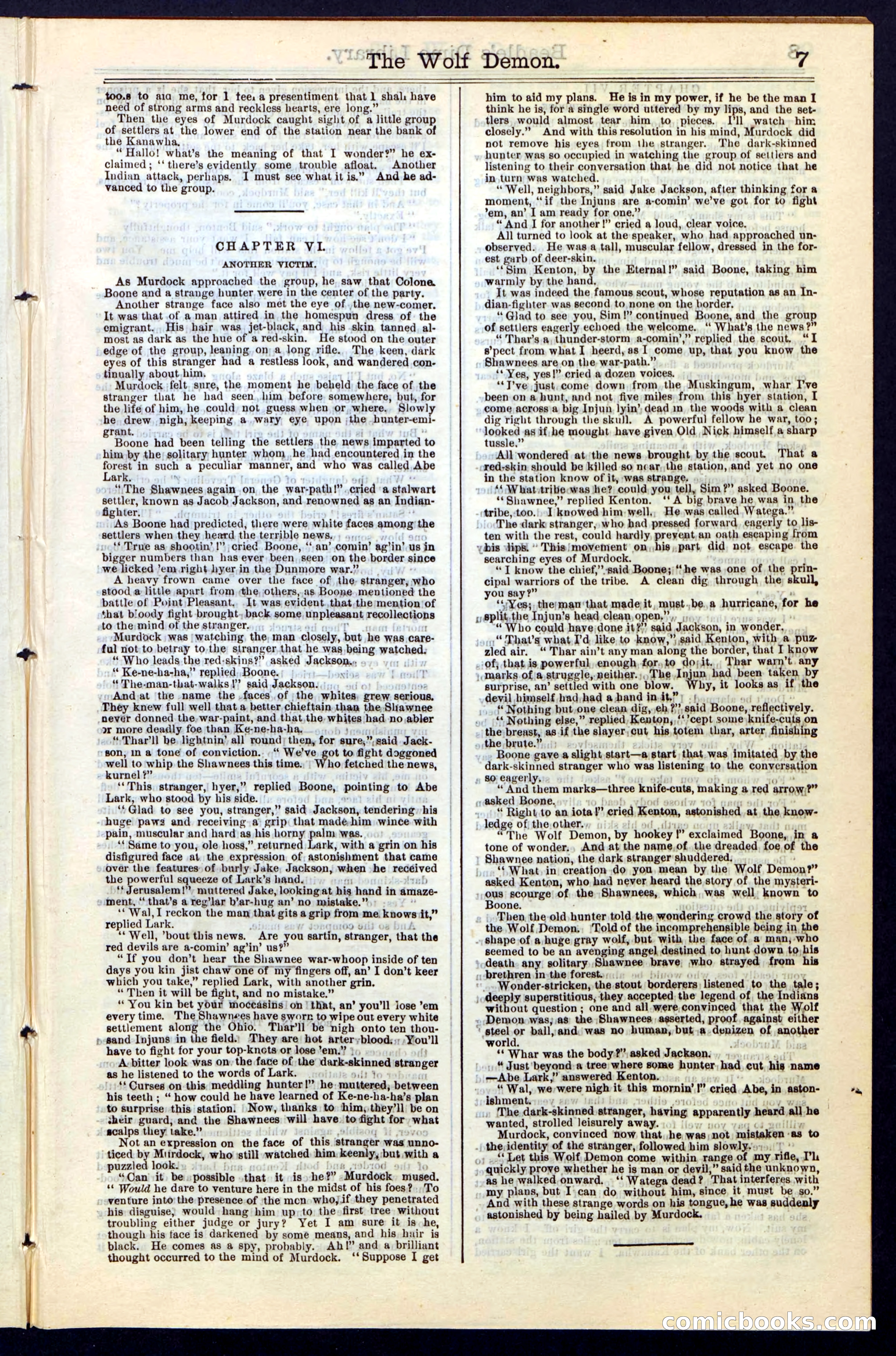 Beadle's New York Dime Library, No. 49 — page 7 of 48