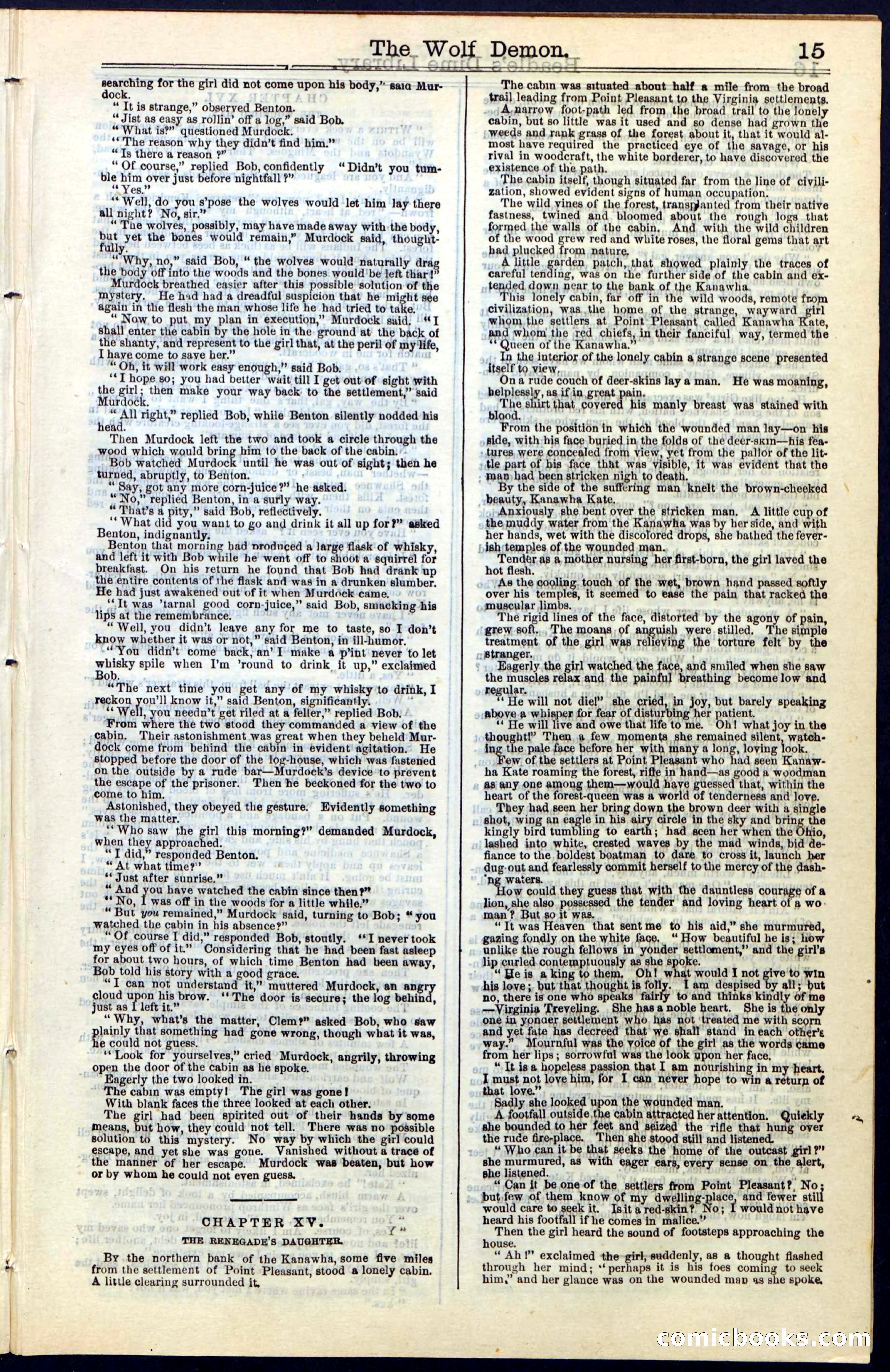 Beadle's New York Dime Library, No. 49 — page 15 of 48