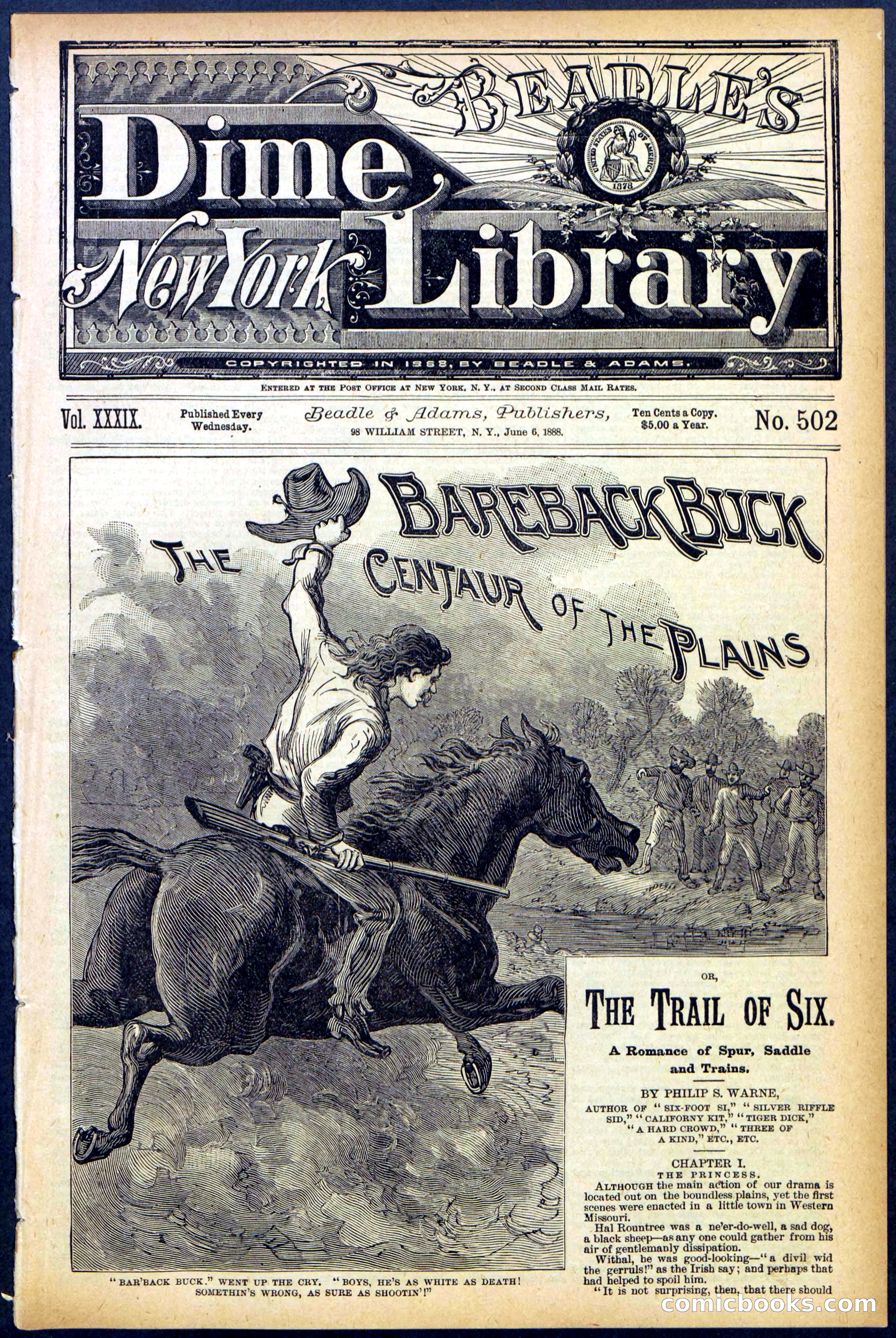 Beadle's Dime Library, No. 502 — page 1 of 32