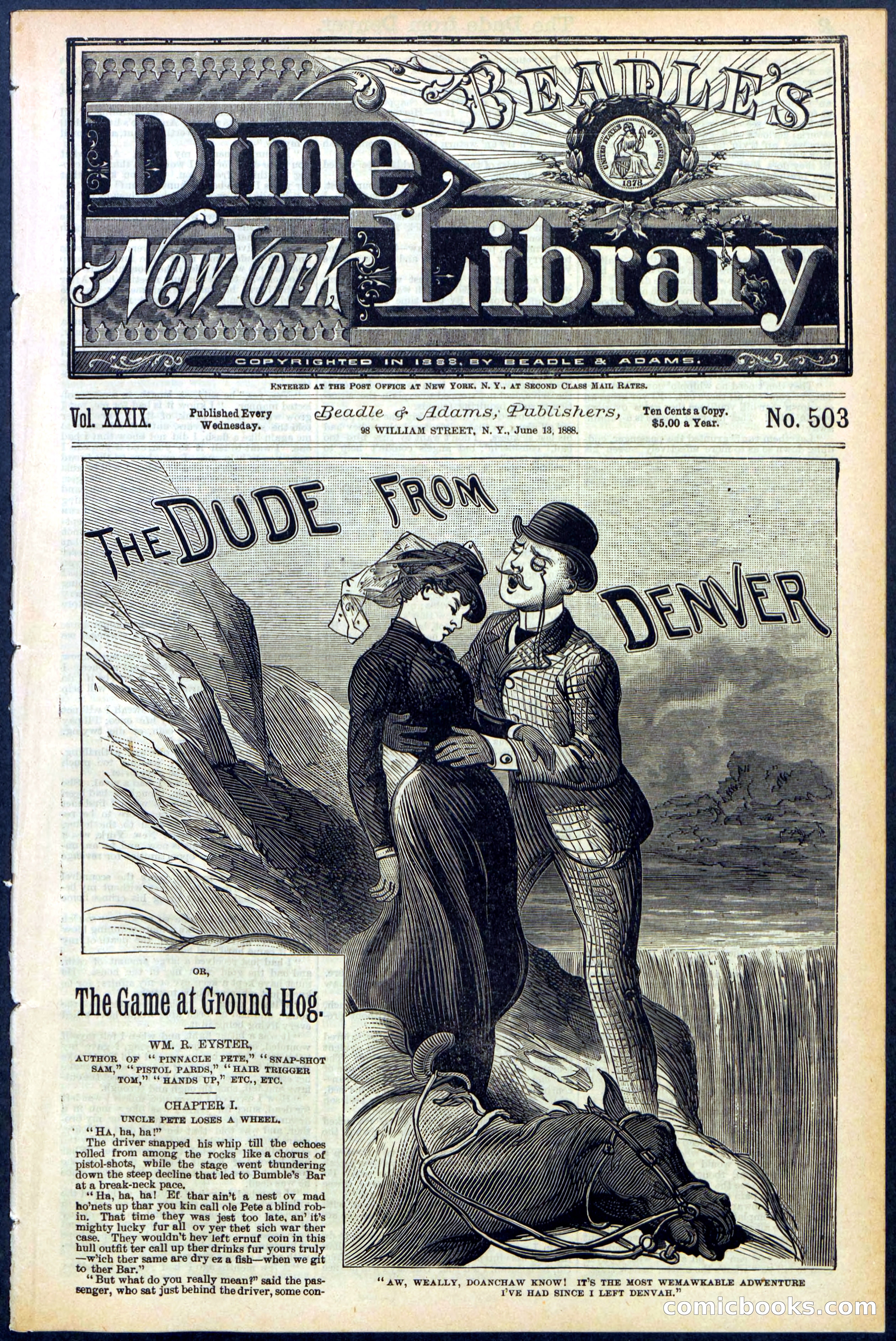 Beadle's New York Dime Library, No. 503 — page 1 of 32