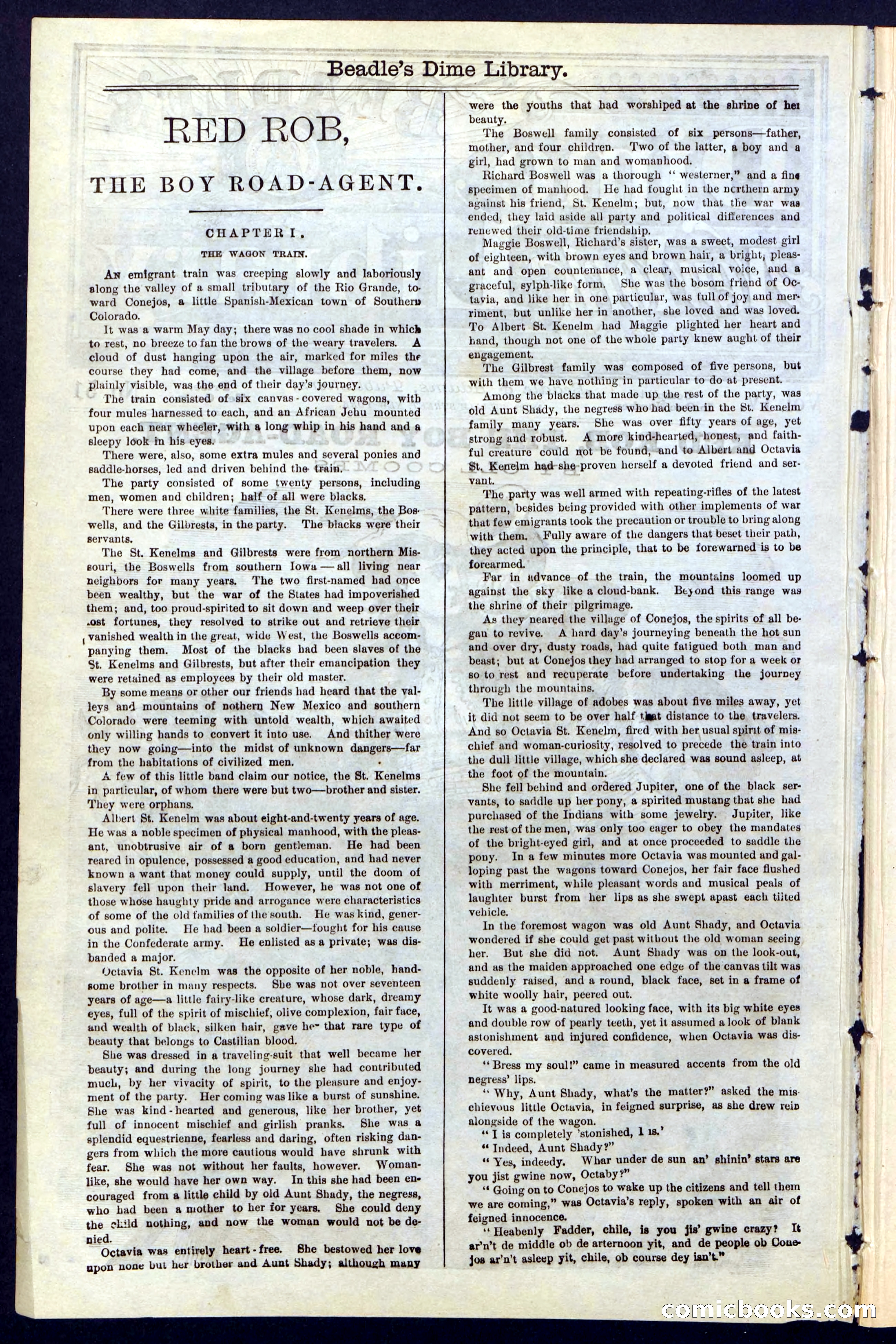 Beadle's Dime Library No. 51: Red Rob, The Boy Road-Agent — page 2 of 44