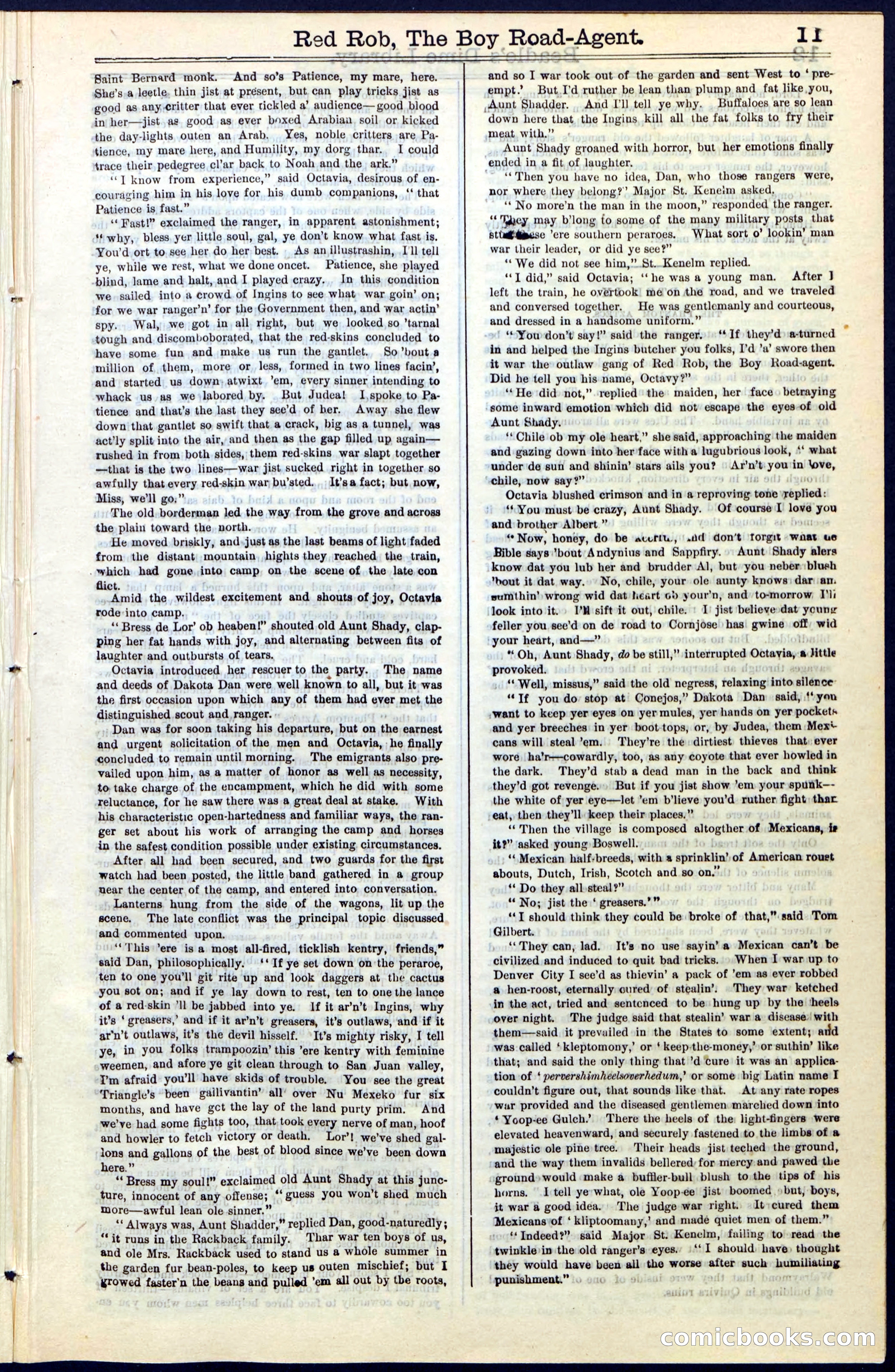Beadle's Dime Library No. 51: Red Rob, The Boy Road-Agent — page 11 of 44