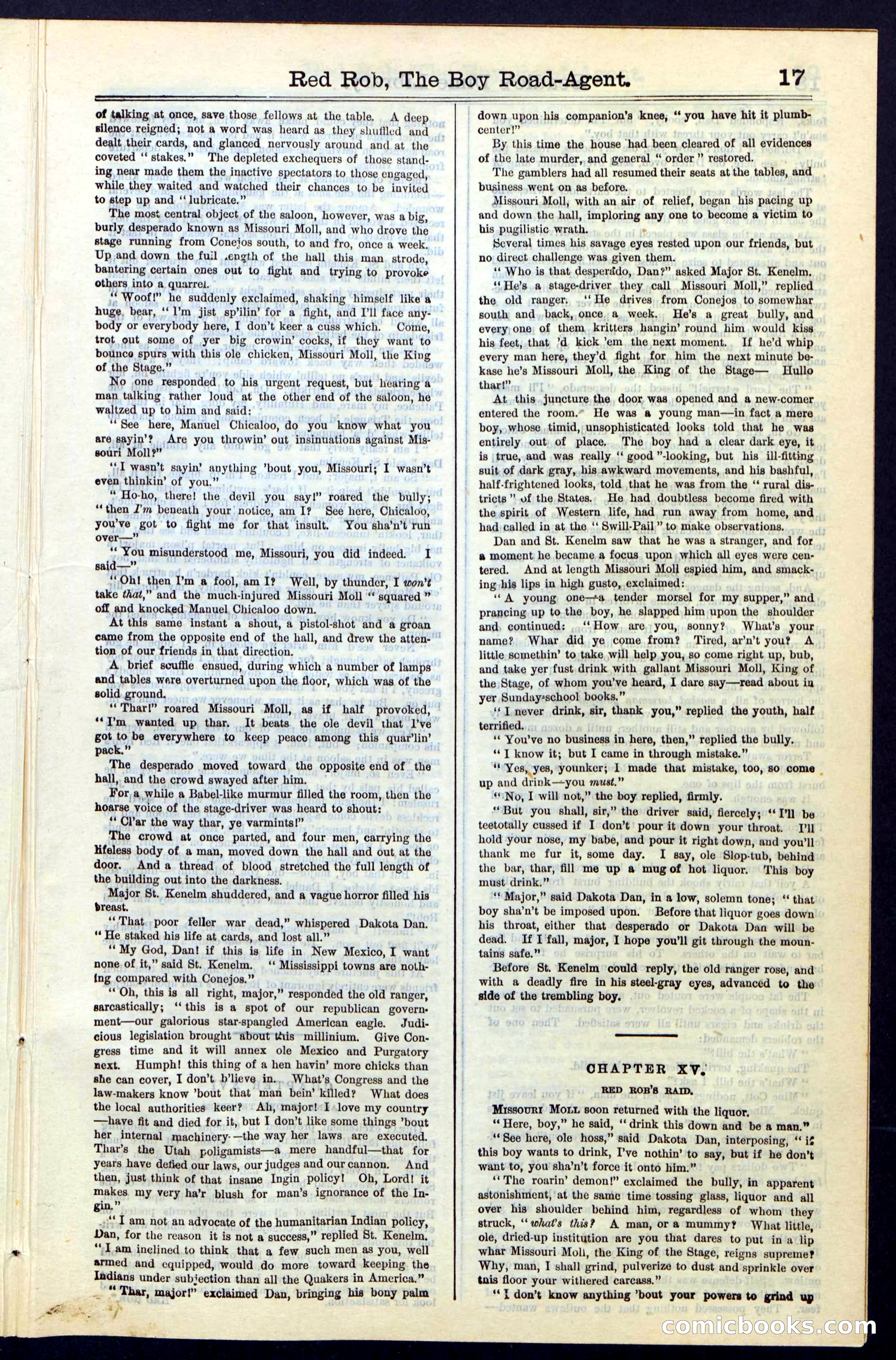 Beadle's Dime Library No. 51: Red Rob, The Boy Road-Agent — page 17 of 44