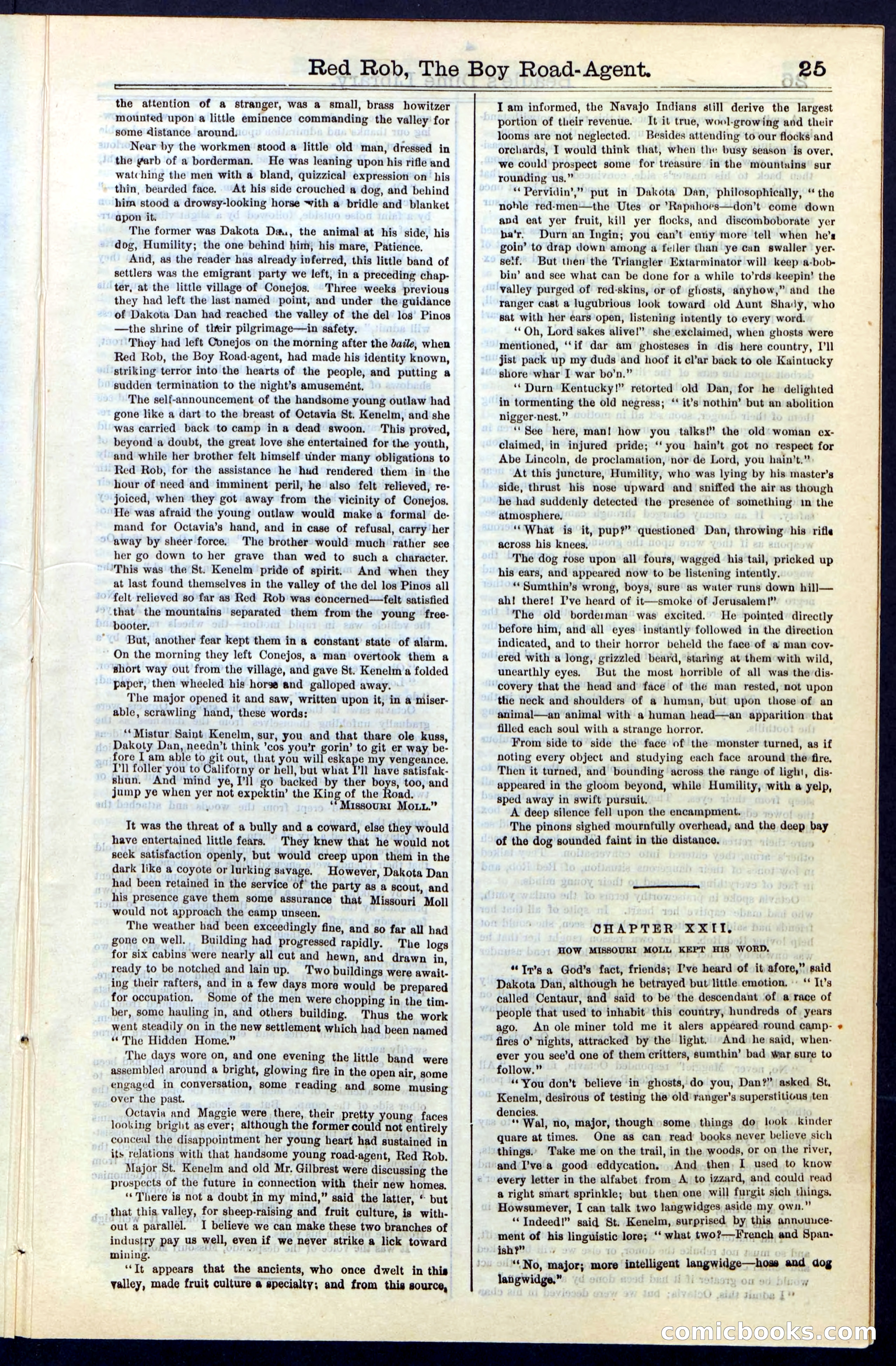 Beadle's Dime Library No. 51: Red Rob, The Boy Road-Agent — page 25 of 44