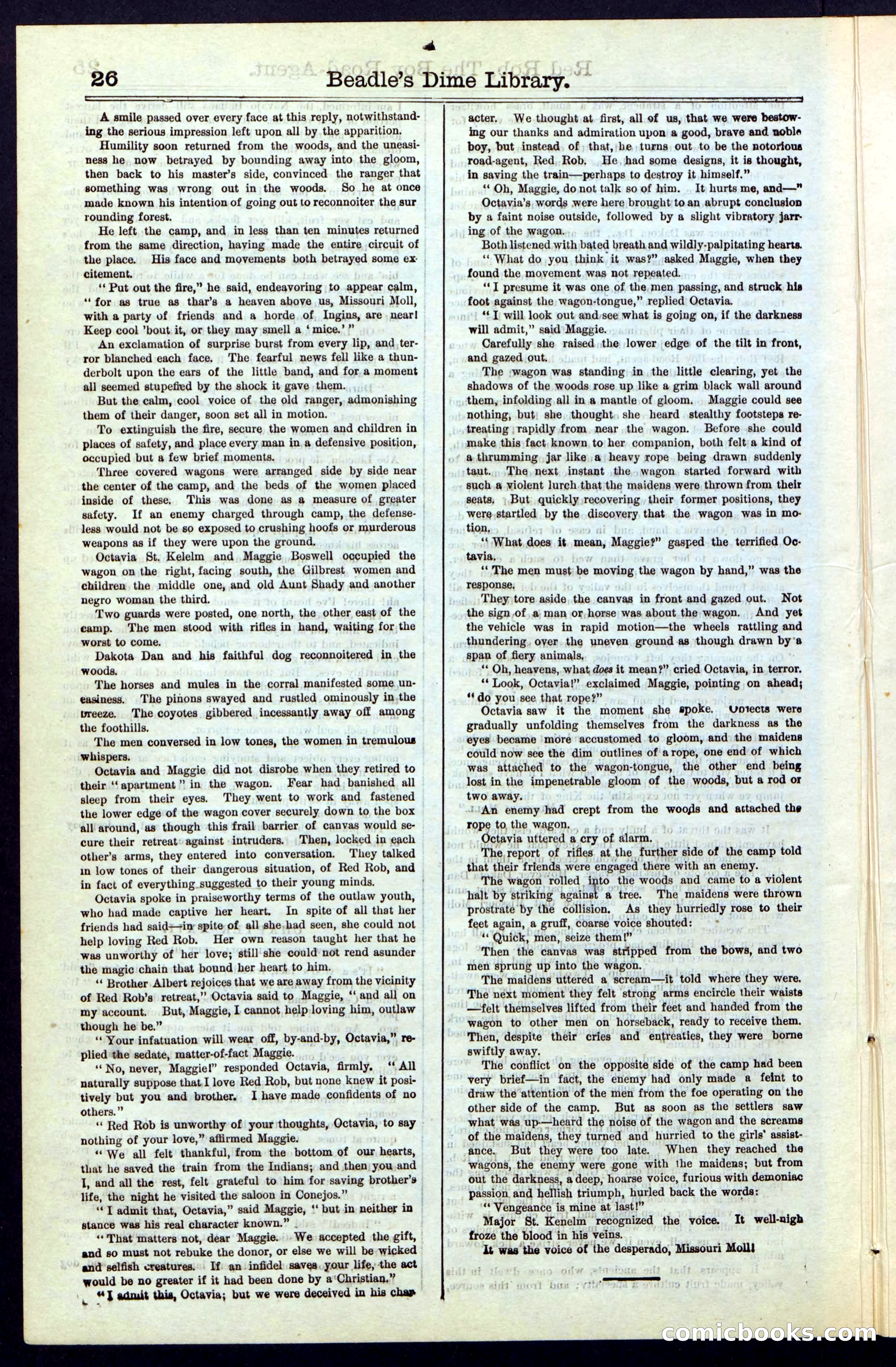 Beadle's Dime Library No. 51: Red Rob, The Boy Road-Agent — page 26 of 44