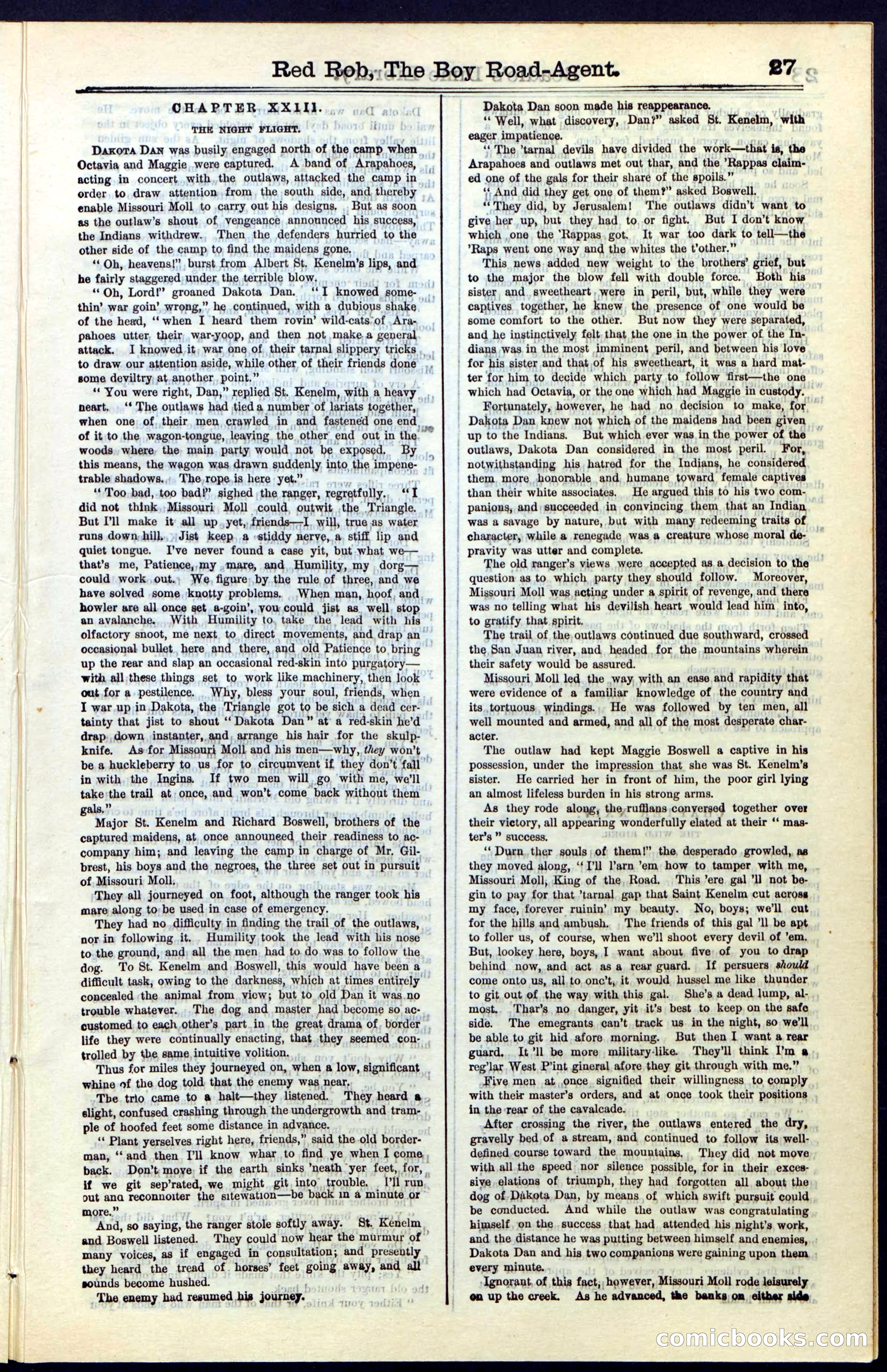 Beadle's Dime Library No. 51: Red Rob, The Boy Road-Agent — page 27 of 44