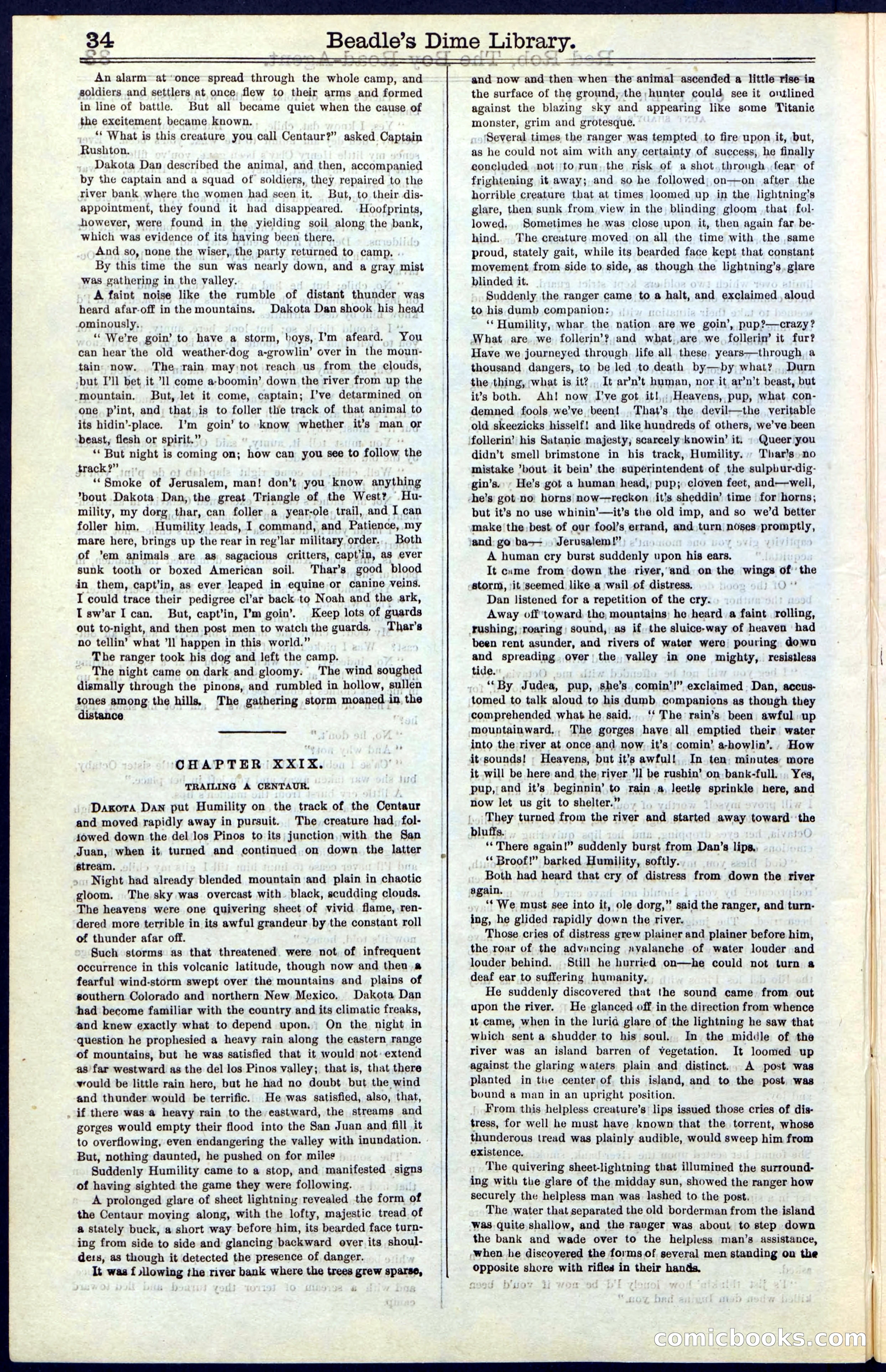 Beadle's Dime Library No. 51: Red Rob, The Boy Road-Agent — page 34 of 44