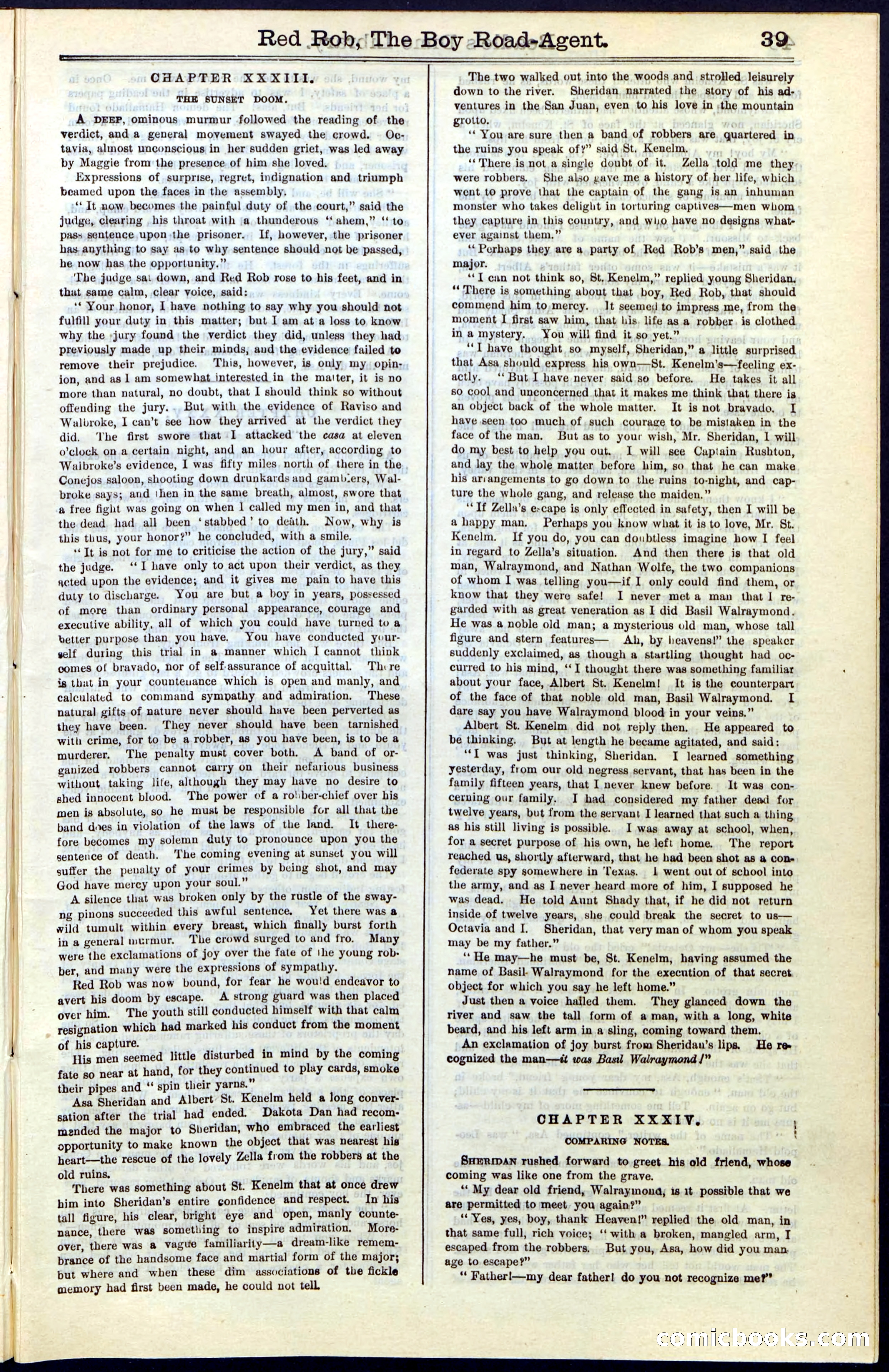 Beadle's Dime Library No. 51: Red Rob, The Boy Road-Agent — page 39 of 44