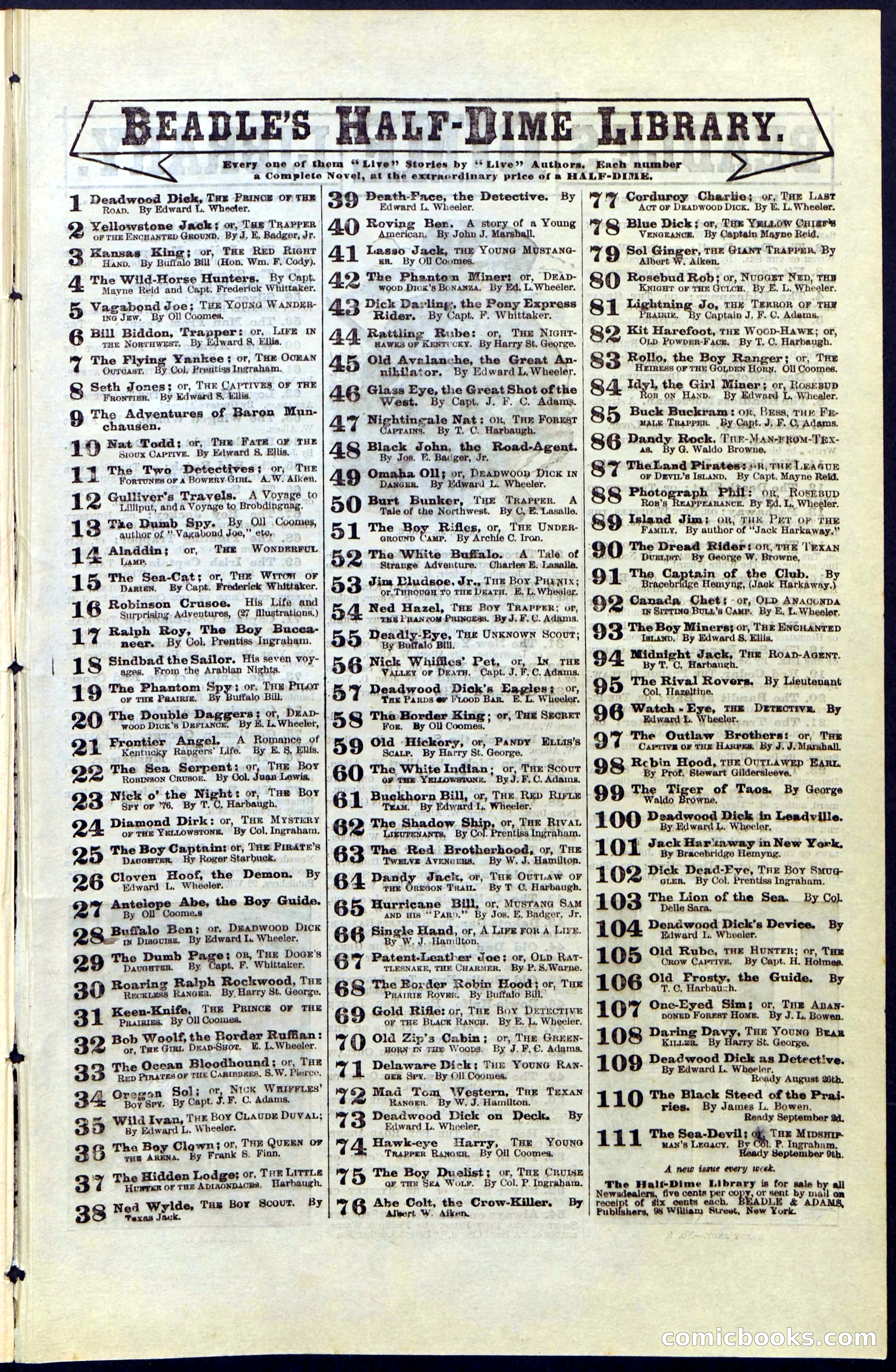 Beadle's Dime Library No. 51: Red Rob, The Boy Road-Agent — page 43 of 44