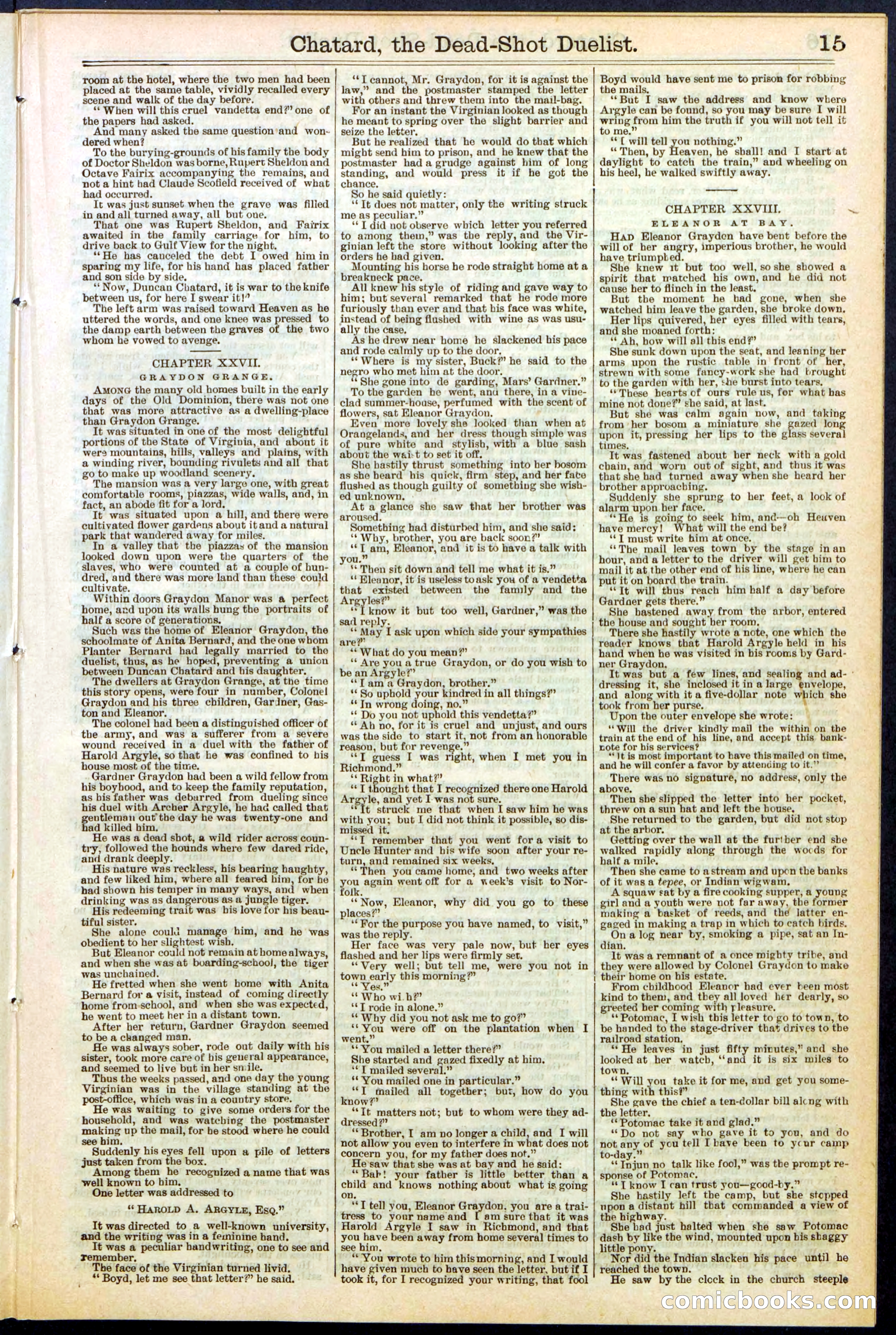Beadle's New York Dime Library No. 516 — page 15 of 32