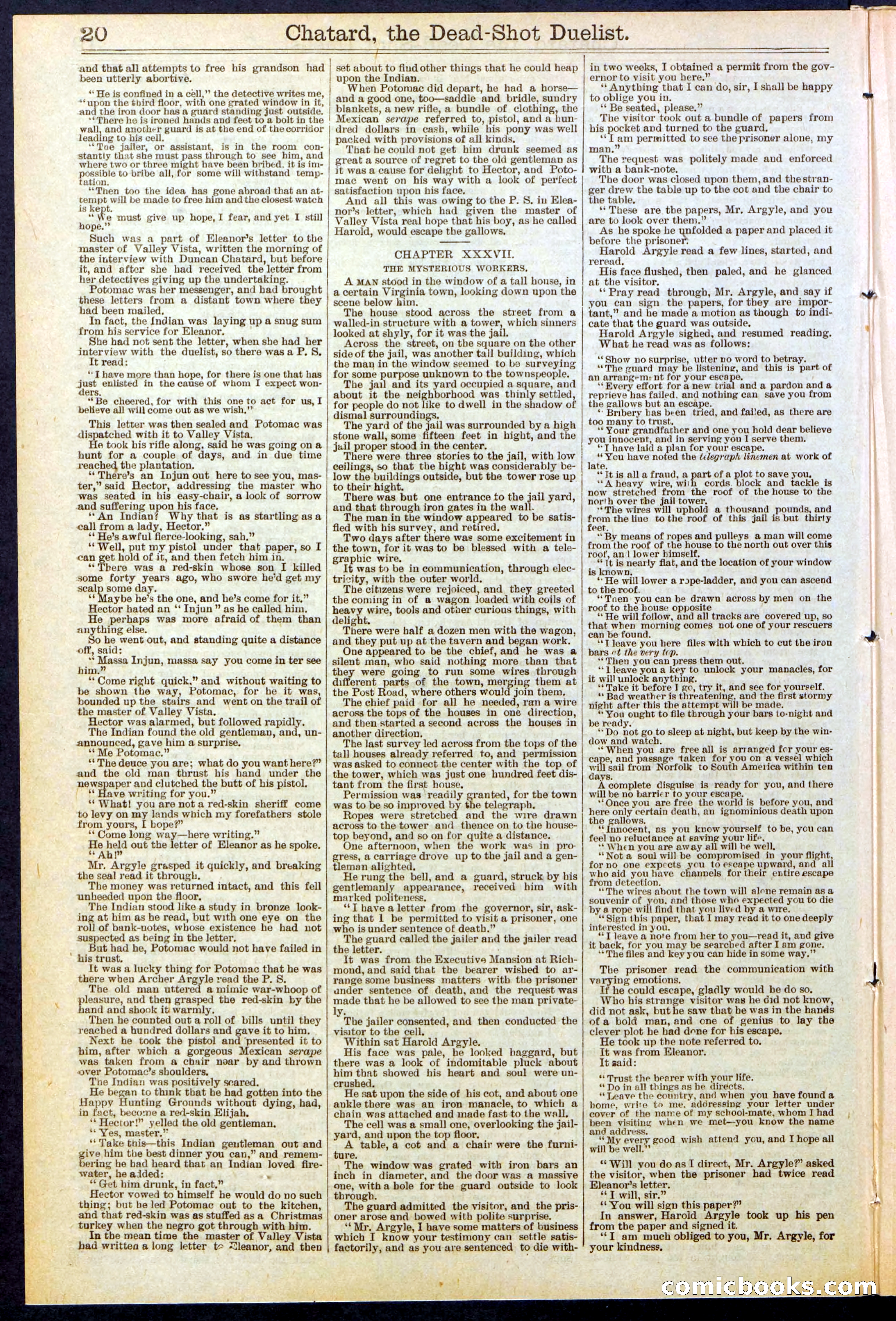 Beadle's New York Dime Library No. 516 — page 20 of 32