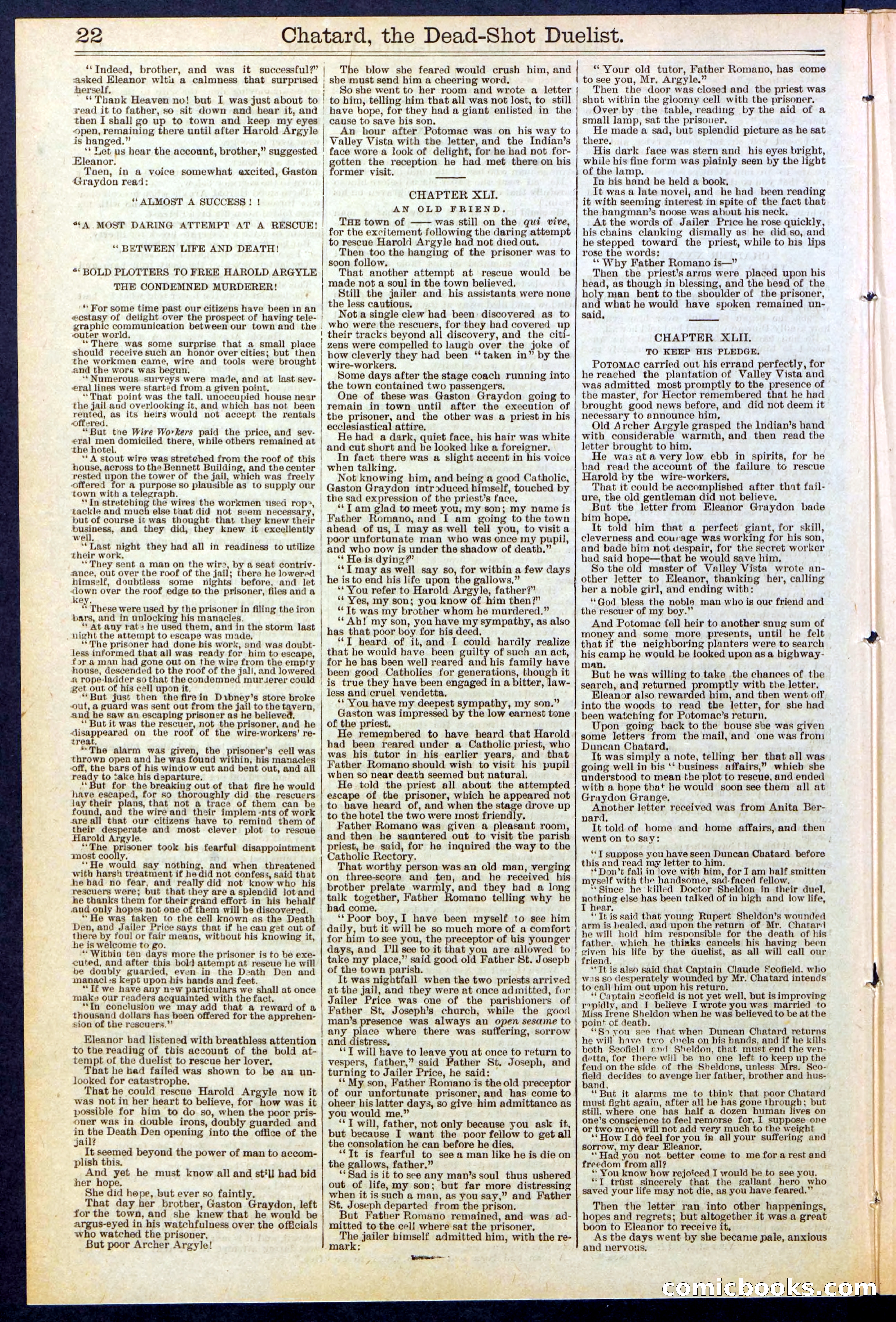 Beadle's New York Dime Library No. 516 — page 22 of 32