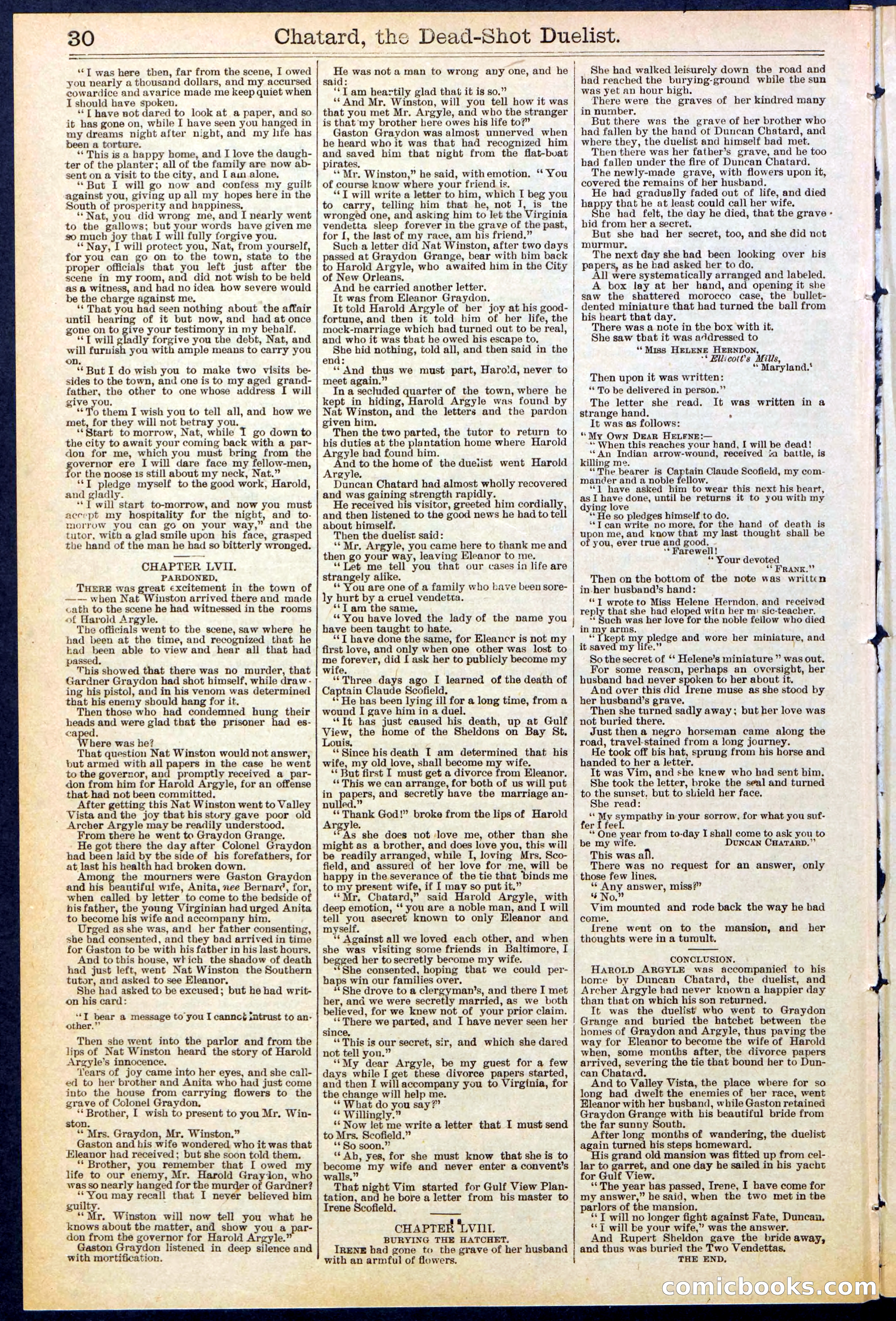Beadle's New York Dime Library No. 516 — page 30 of 32