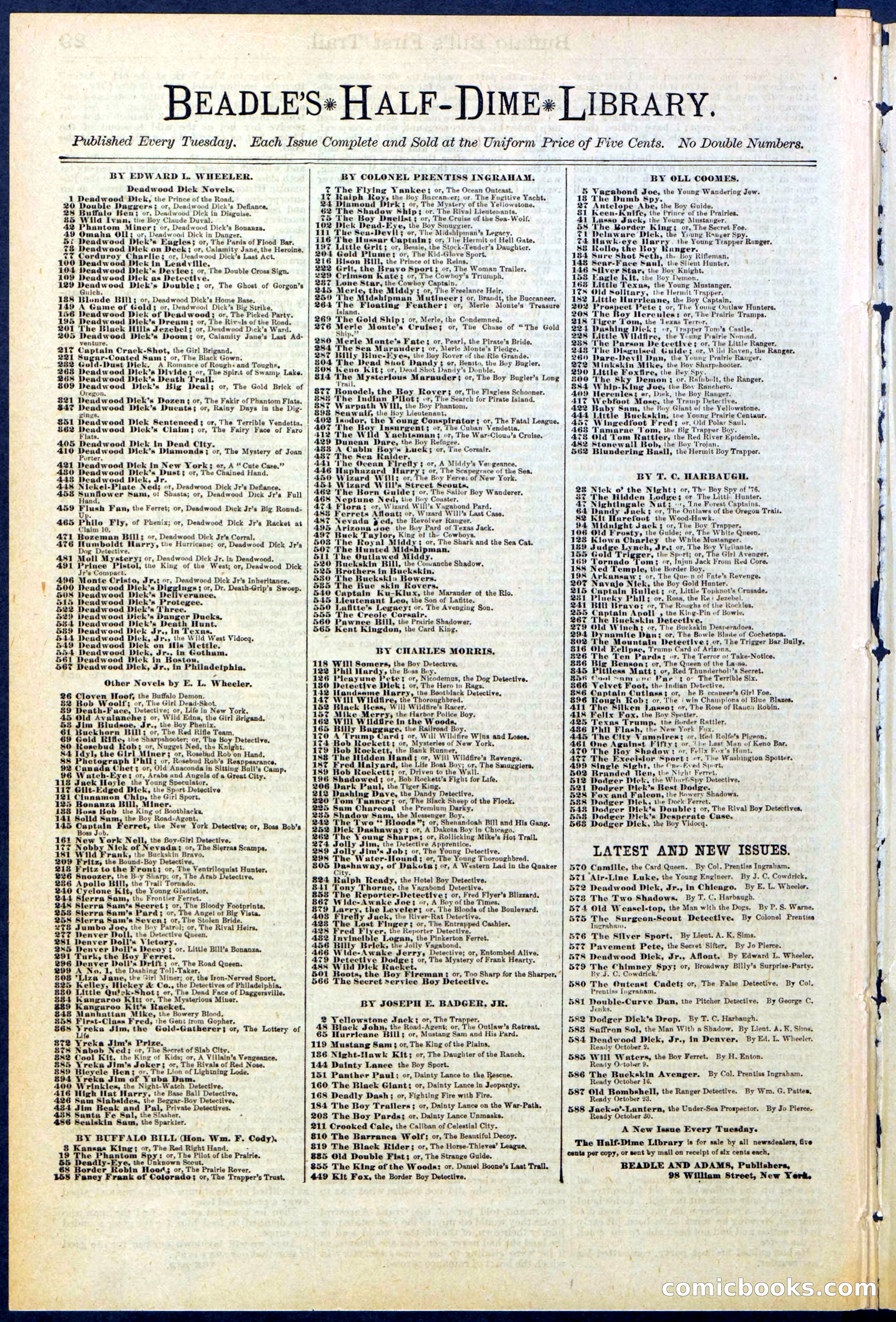 Beadle's New York Dime Library No. 517 — page 30 of 32