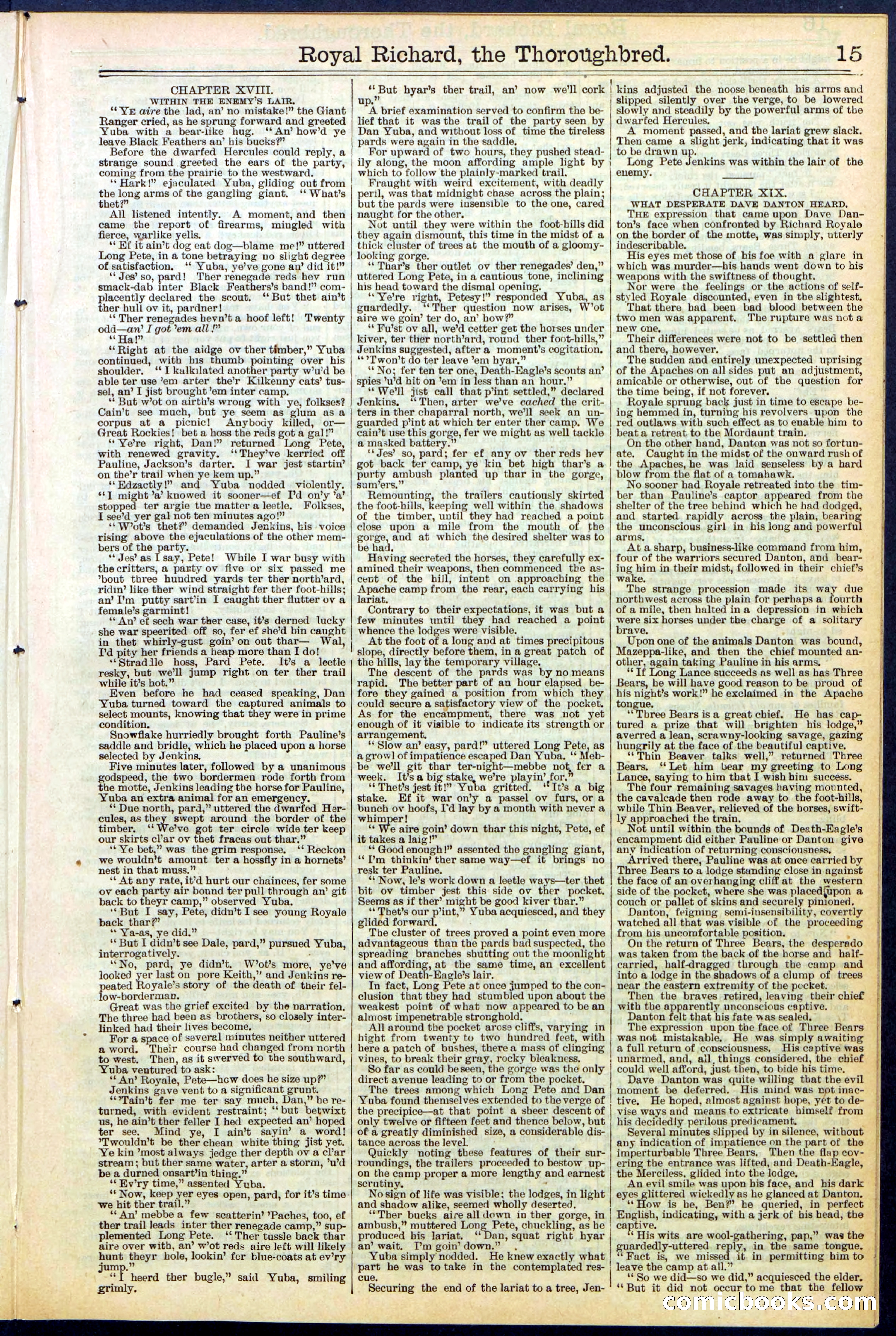 Beadle's Dime Library No. 518 — page 15 of 32