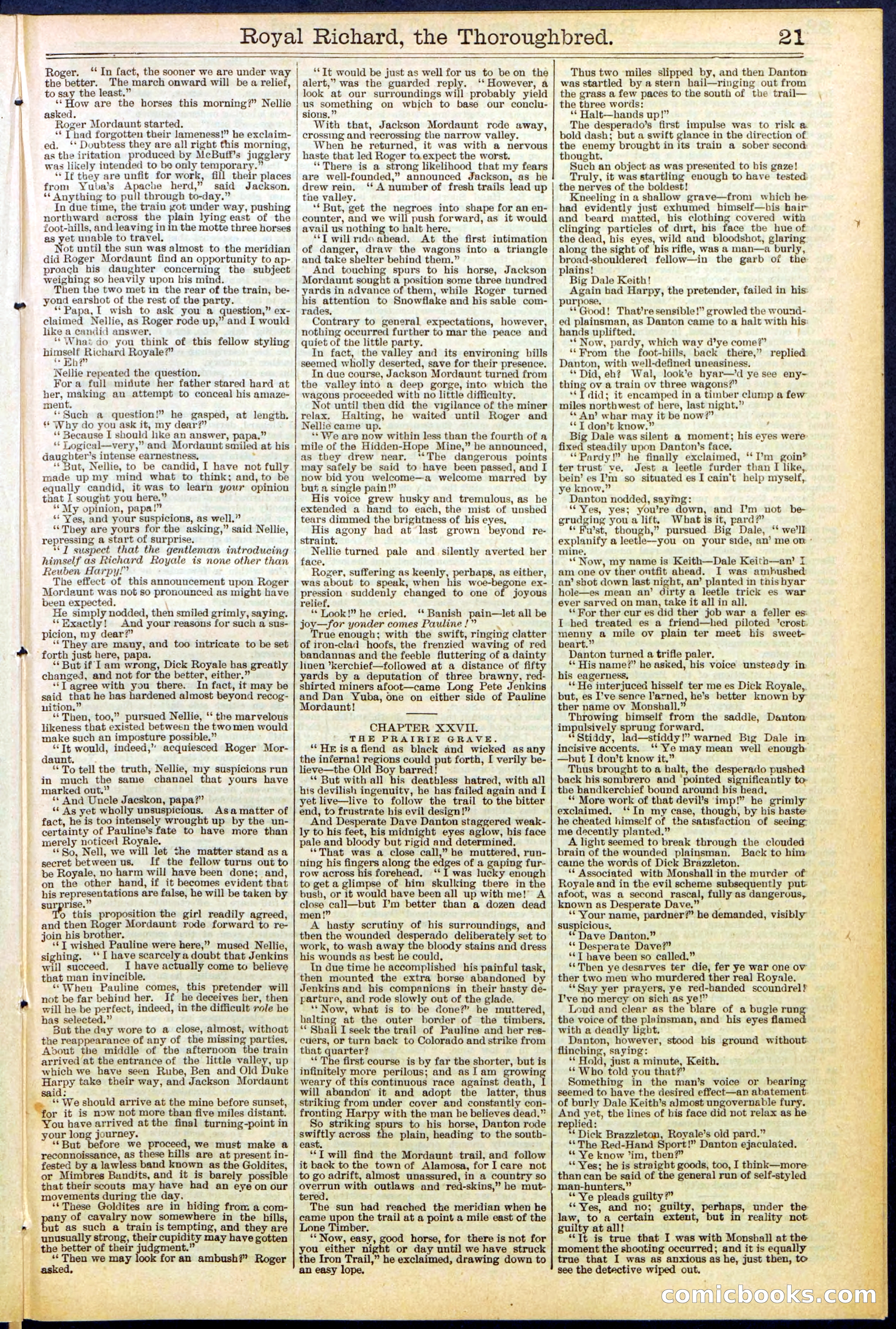 Beadle's Dime Library No. 518 — page 21 of 32