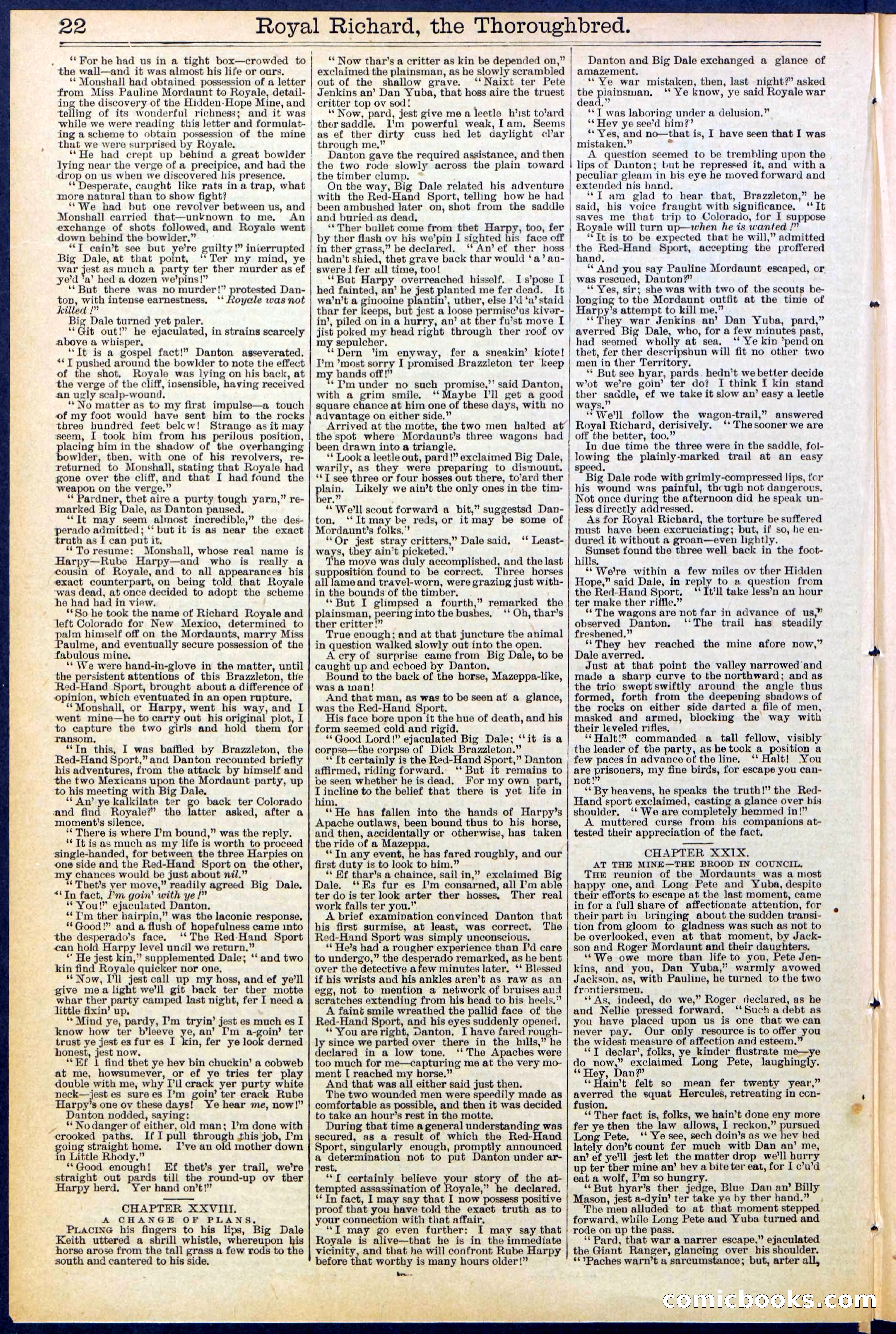 Beadle's Dime Library No. 518 — page 22 of 32