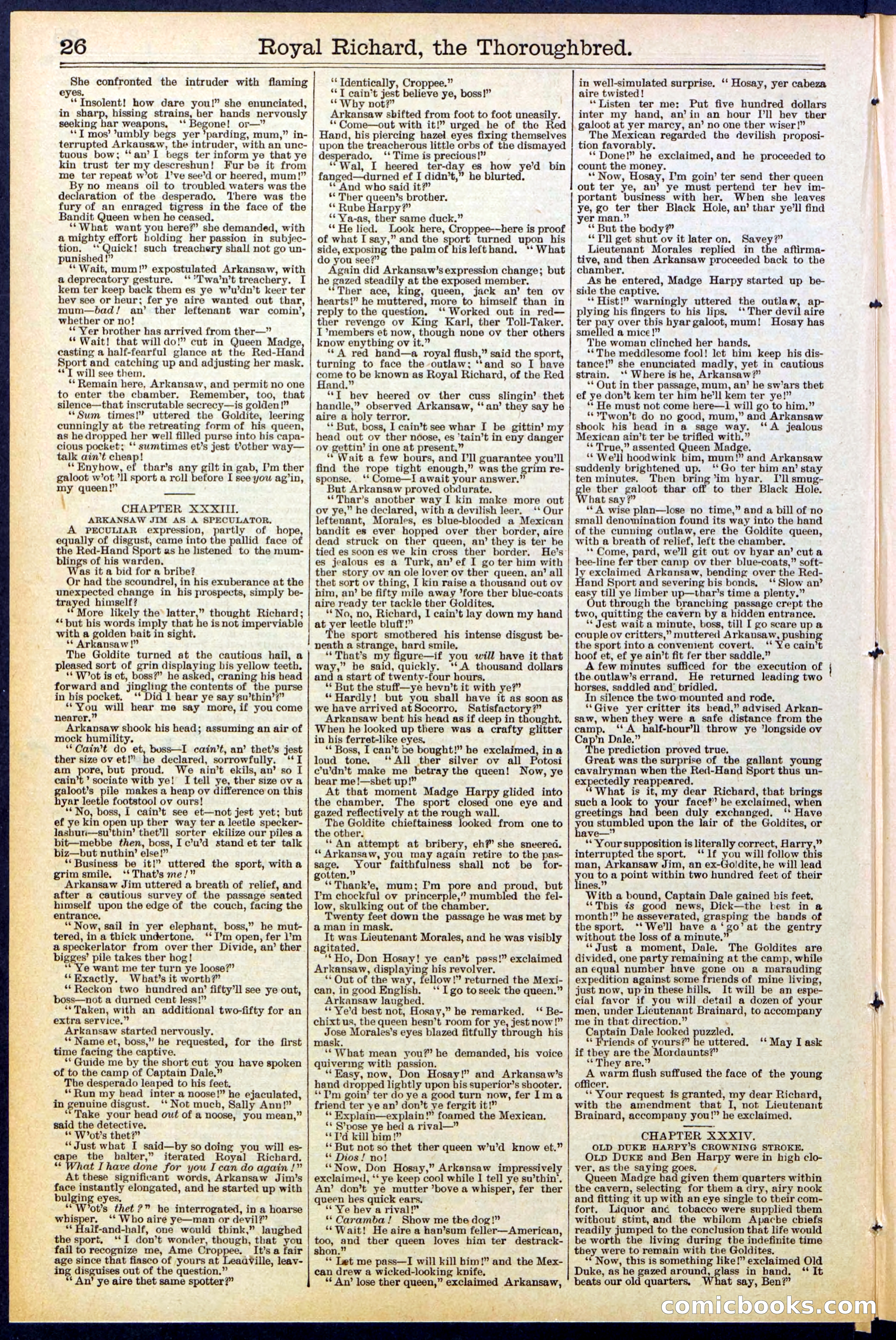 Beadle's Dime Library No. 518 — page 26 of 32