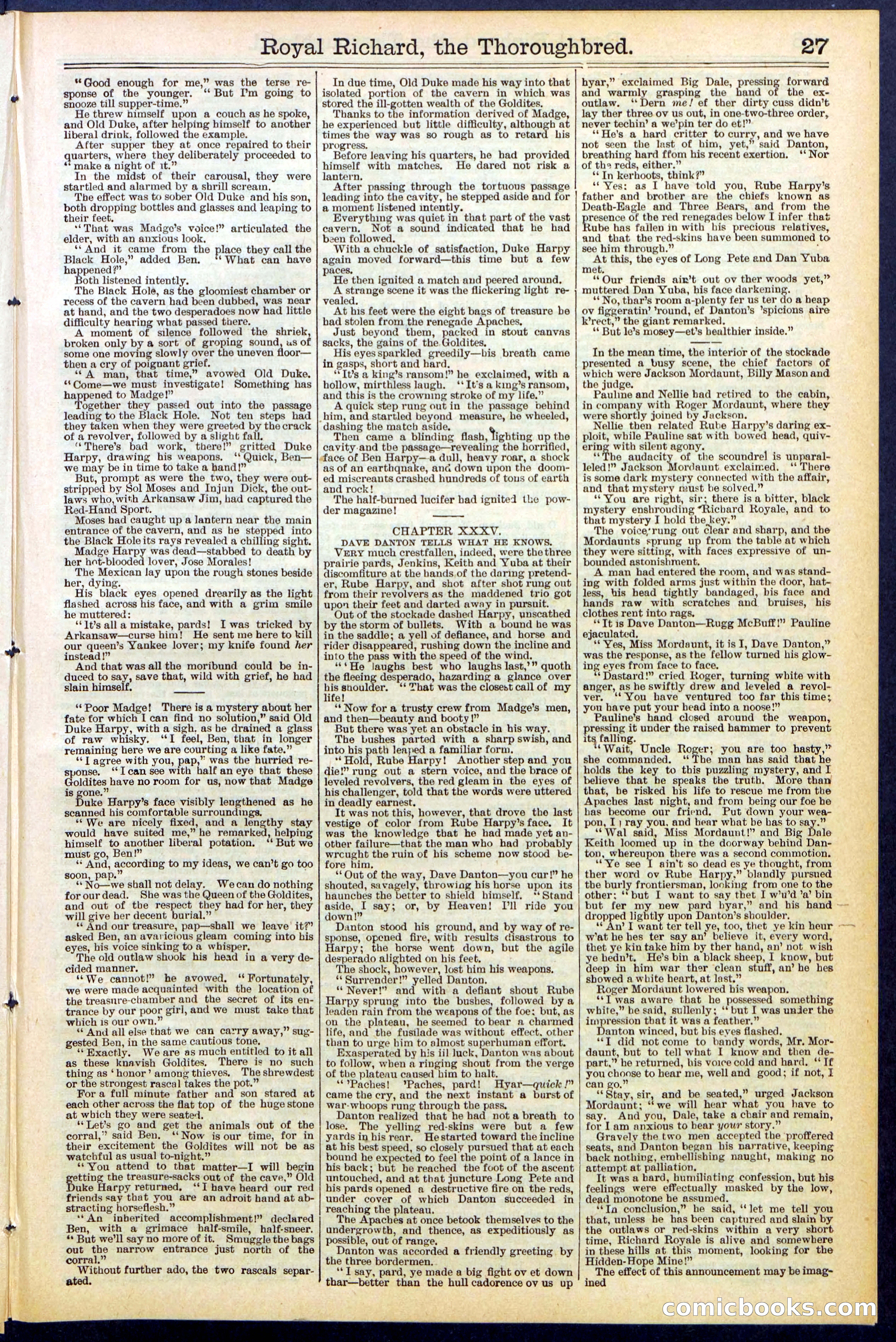 Beadle's Dime Library No. 518 — page 27 of 32