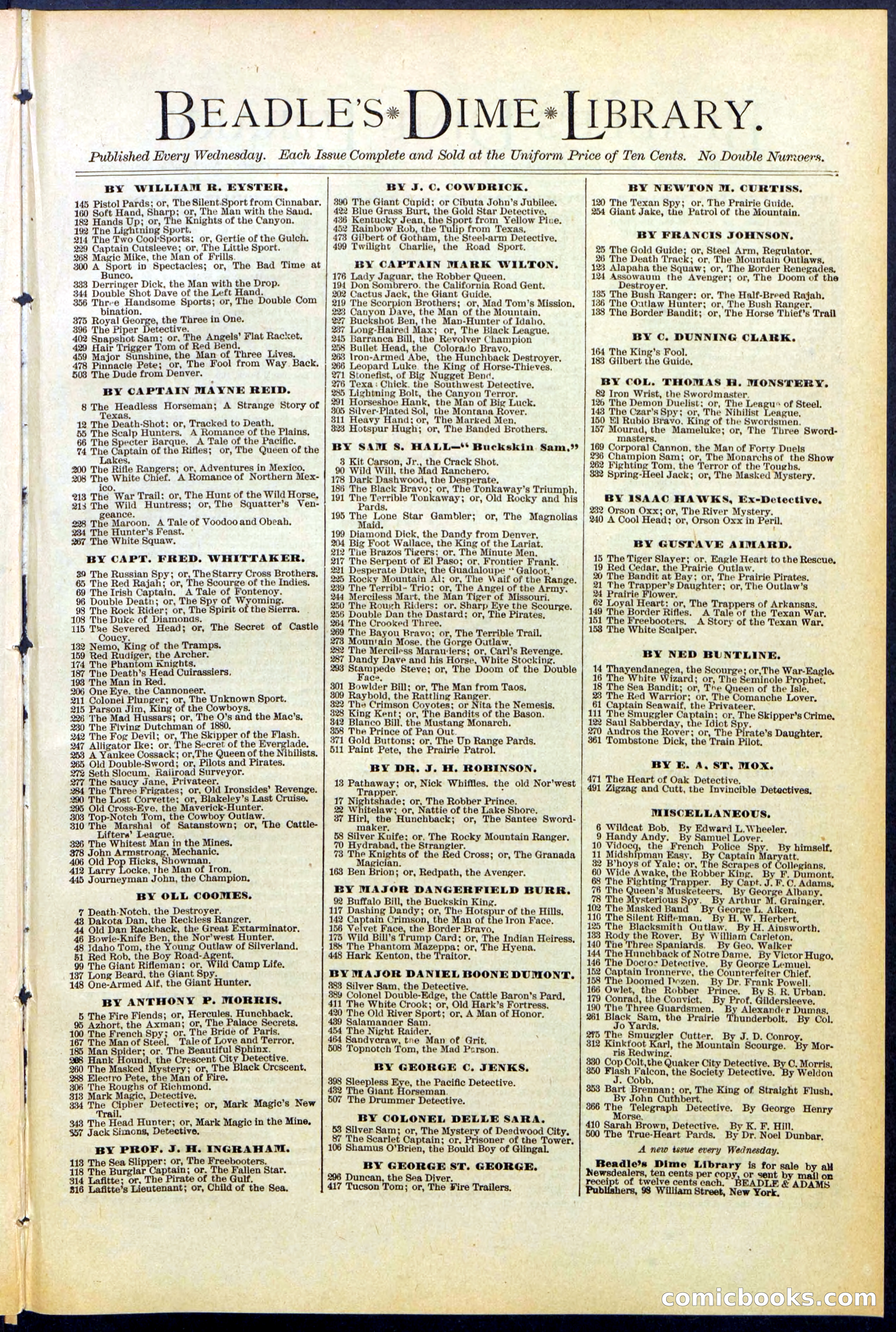 Beadle's Dime Library No. 518 — page 31 of 32