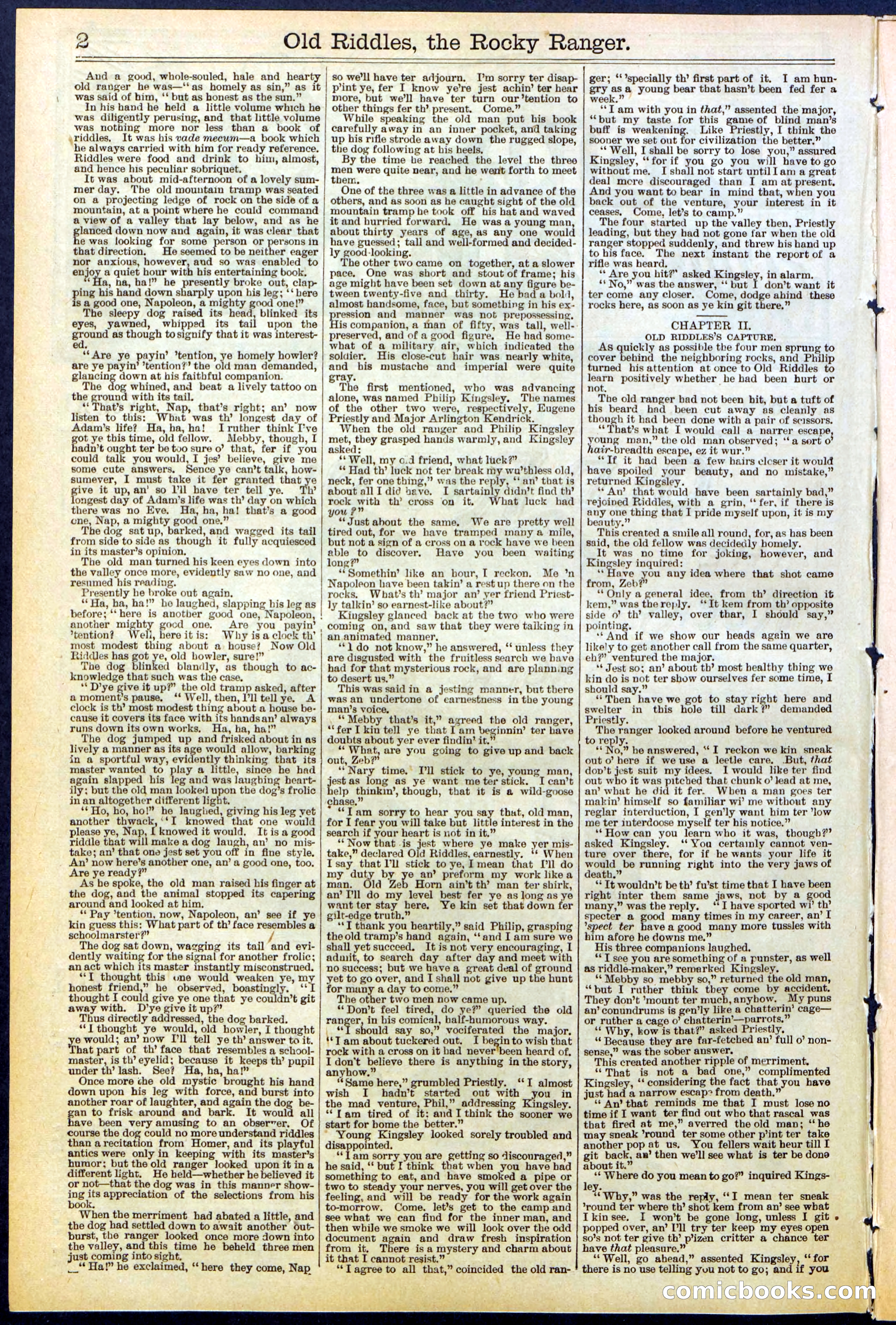 Beadle's New York Dime Library No. 519 — page 2 of 32
