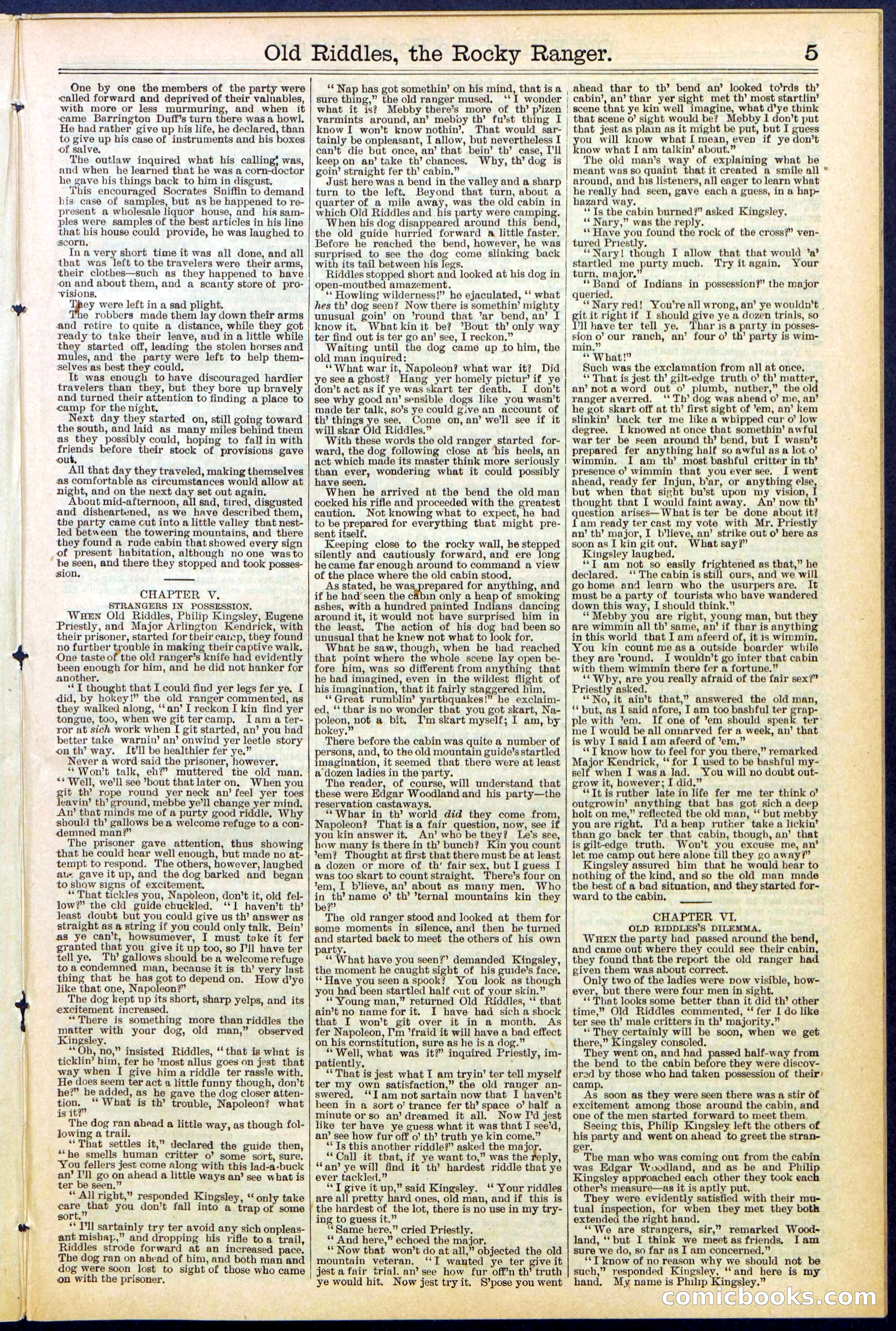 Beadle's New York Dime Library No. 519 — page 5 of 32