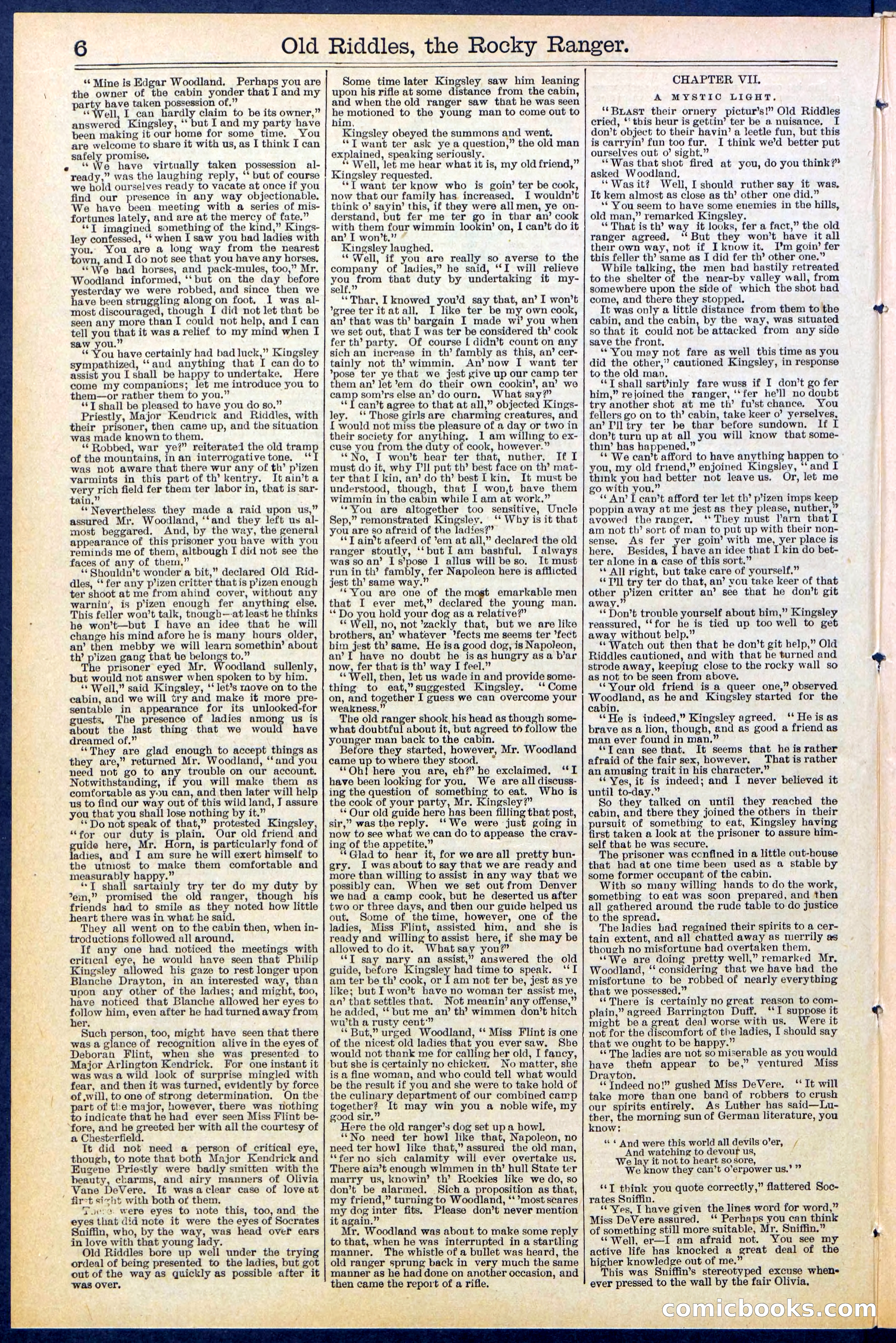 Beadle's New York Dime Library No. 519 — page 6 of 32