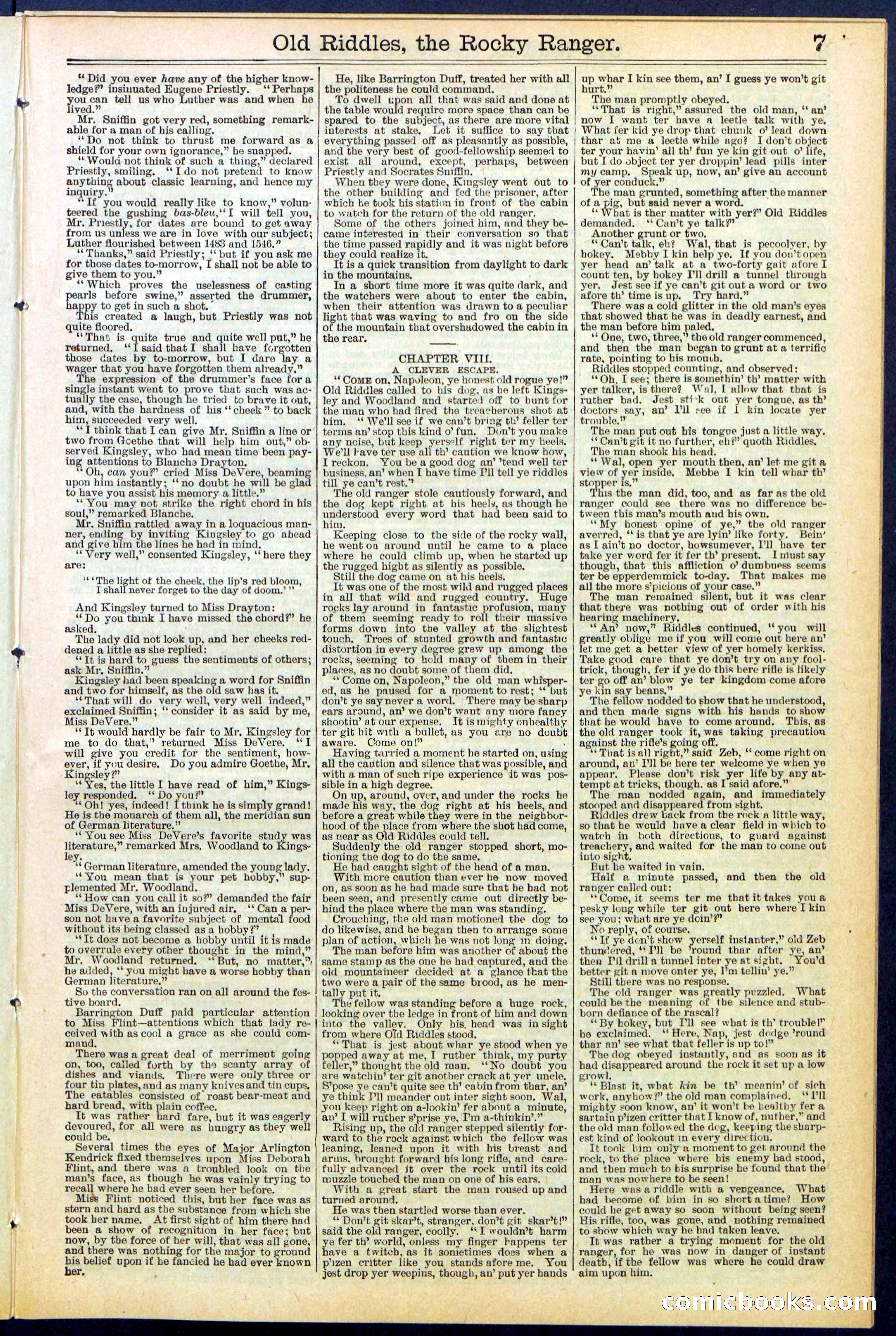 Beadle's New York Dime Library No. 519 — page 7 of 32